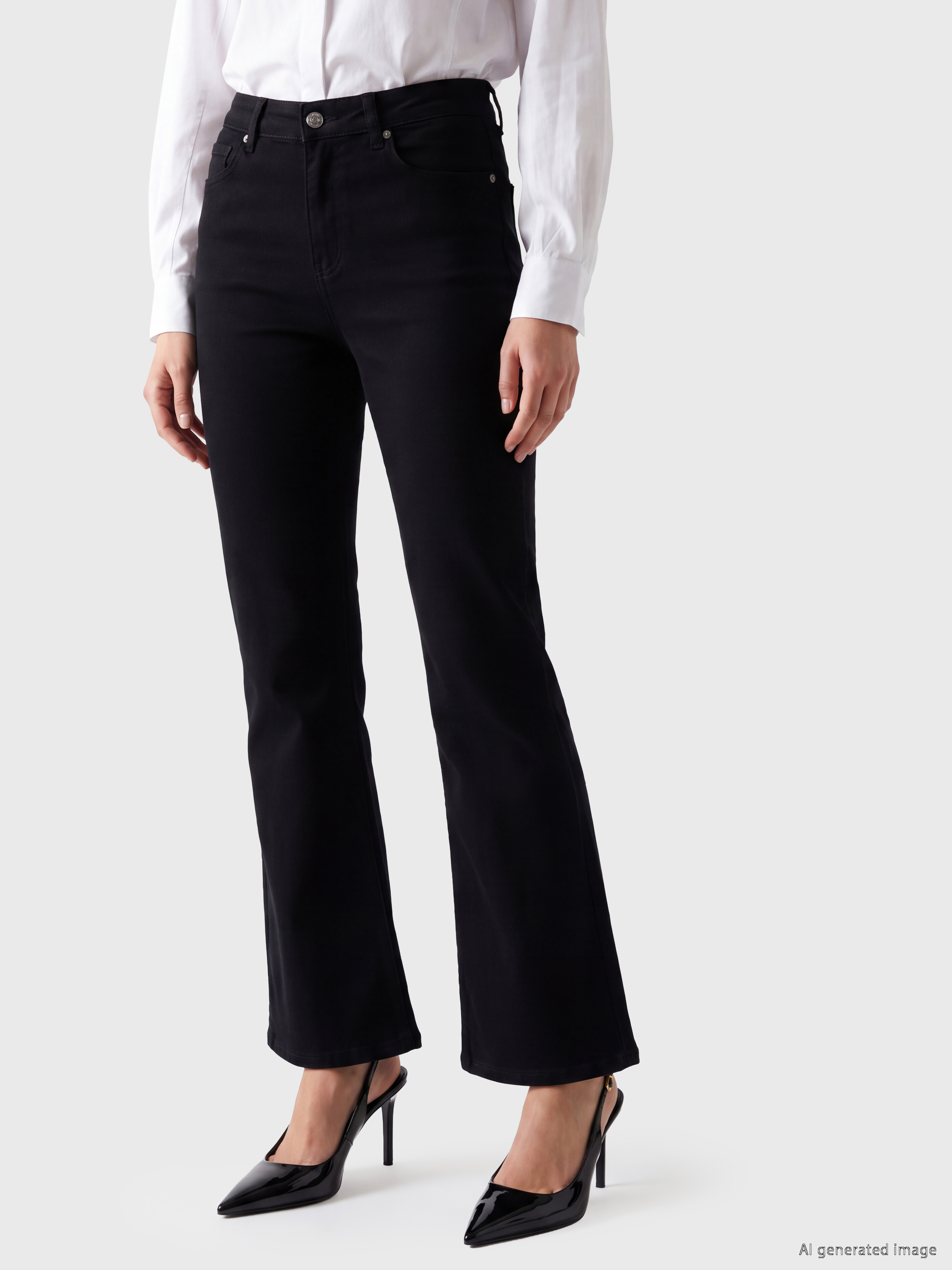 LCW Jeans Yüksek Bel Flare Kadın Jean Pantolon görsel 2