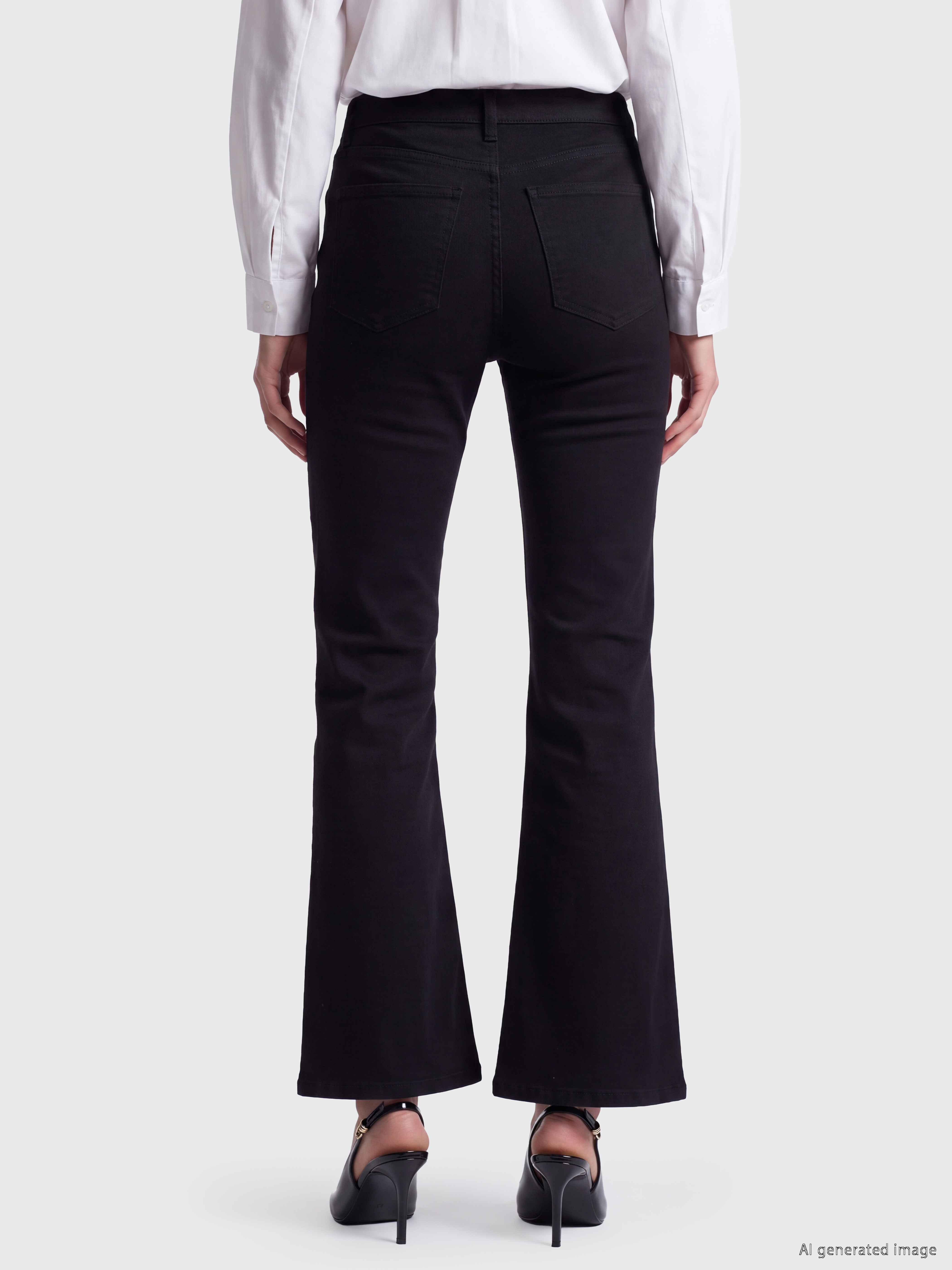 LCW Jeans Yüksek Bel Flare Kadın Jean Pantolon görsel 4