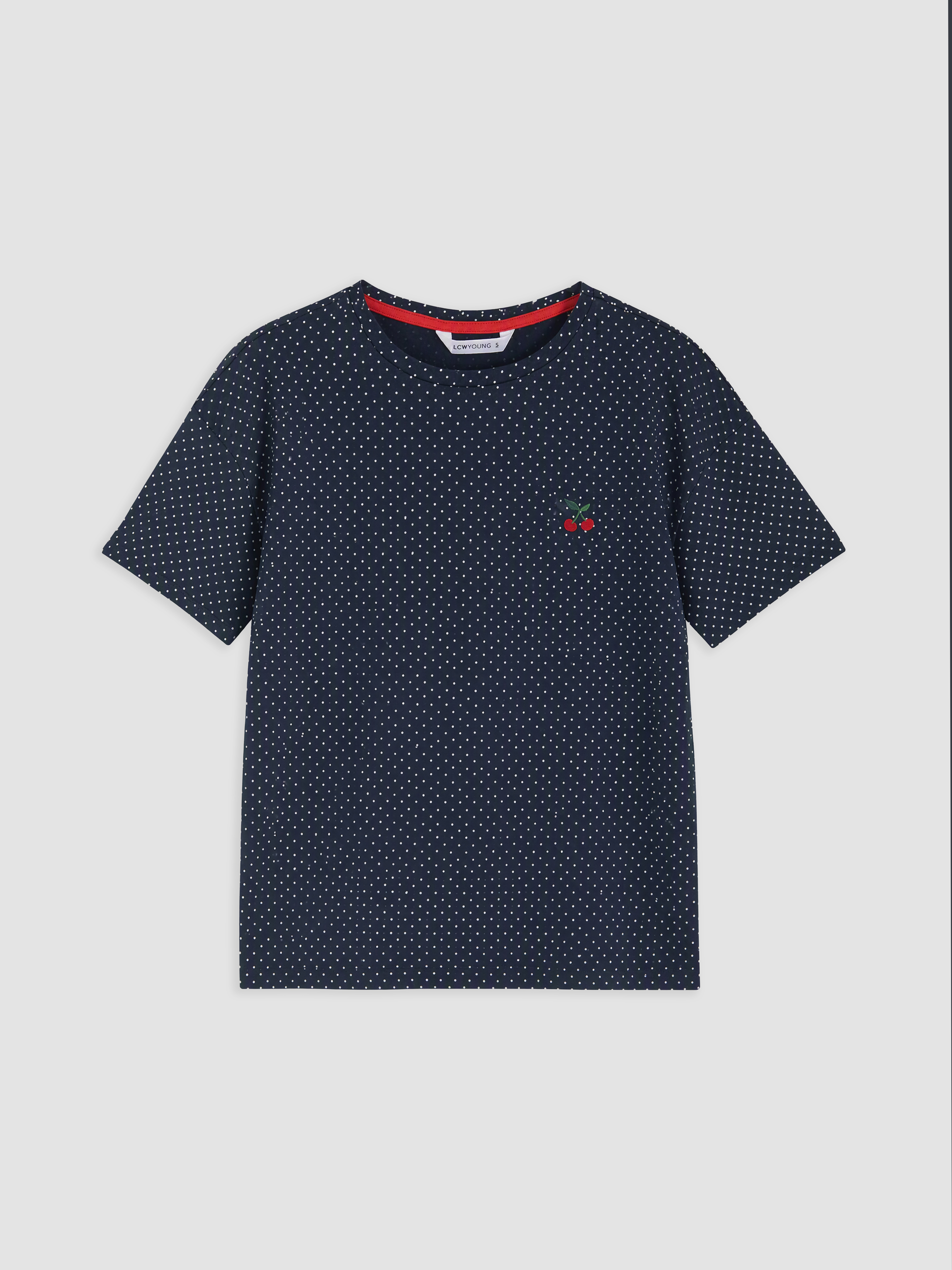 LCW Young Bisiklet Yaka Puantiyeli Kadın Pijama Takımı görsel 6