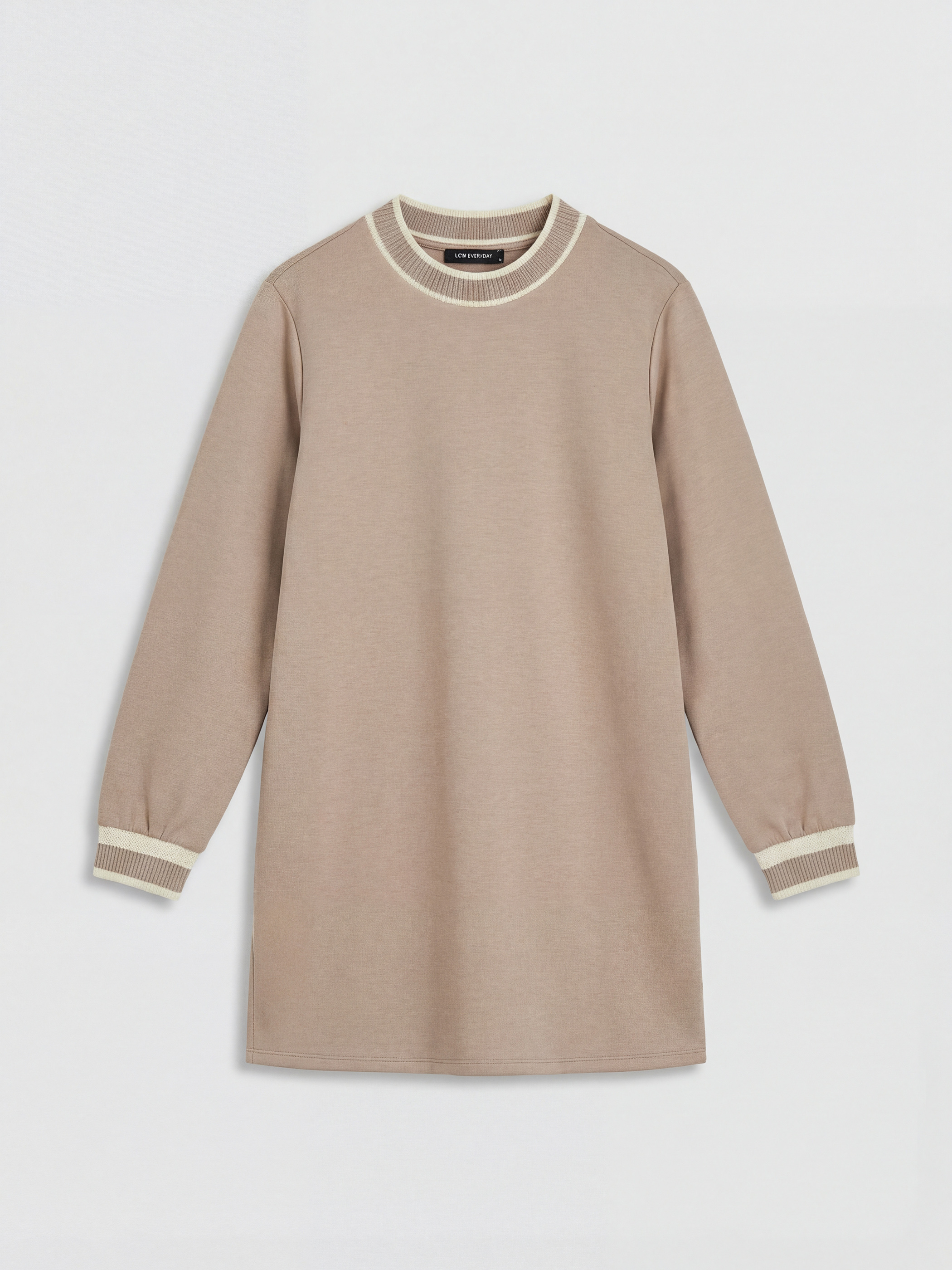 LCW EVERYDAY Dik Yaka Soft Touch Kadın Sweatshirt Tunik görsel 5