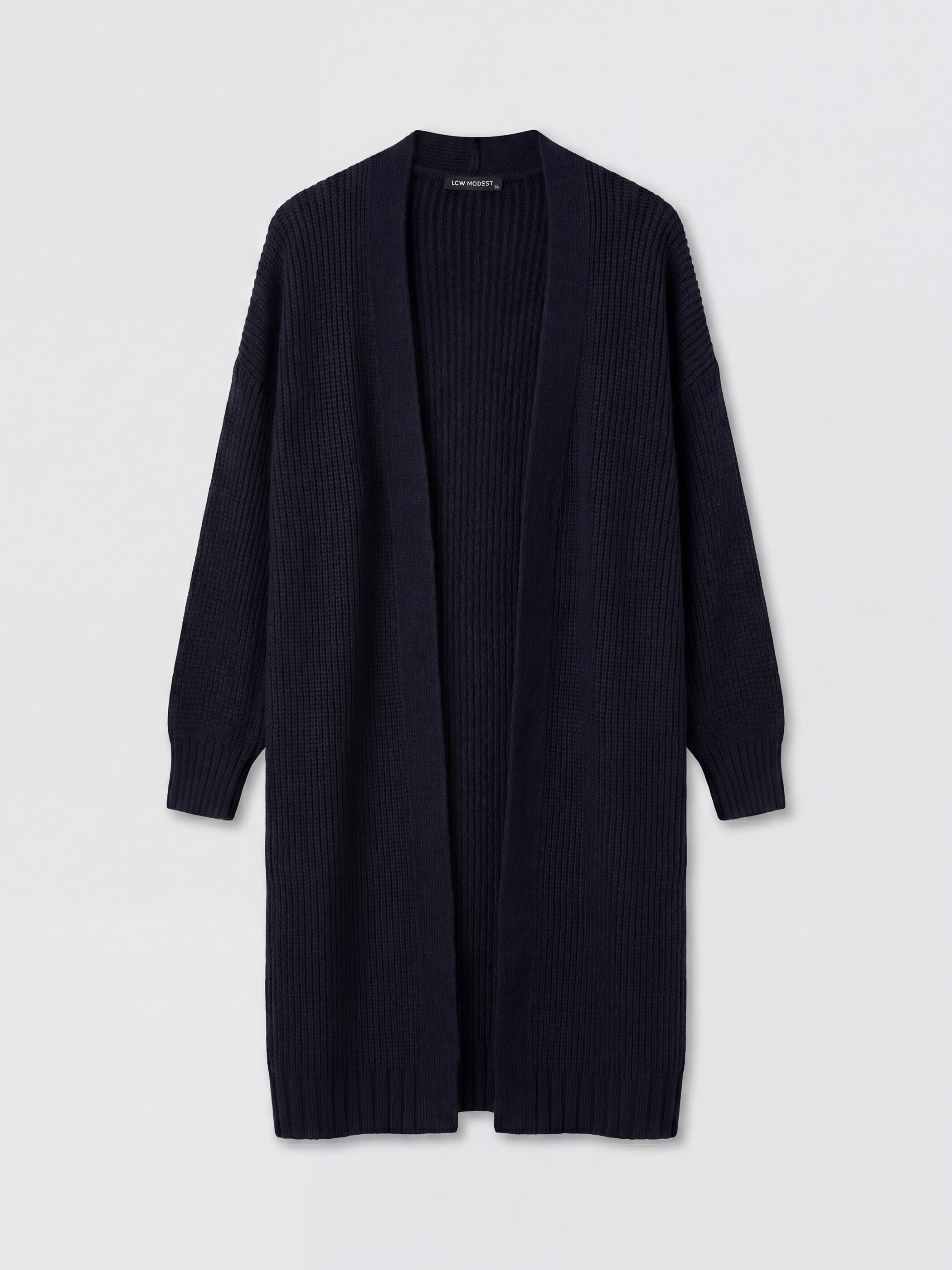 LCW Modest Şal Yaka Oversize Kadın Triko Hırka görsel 5