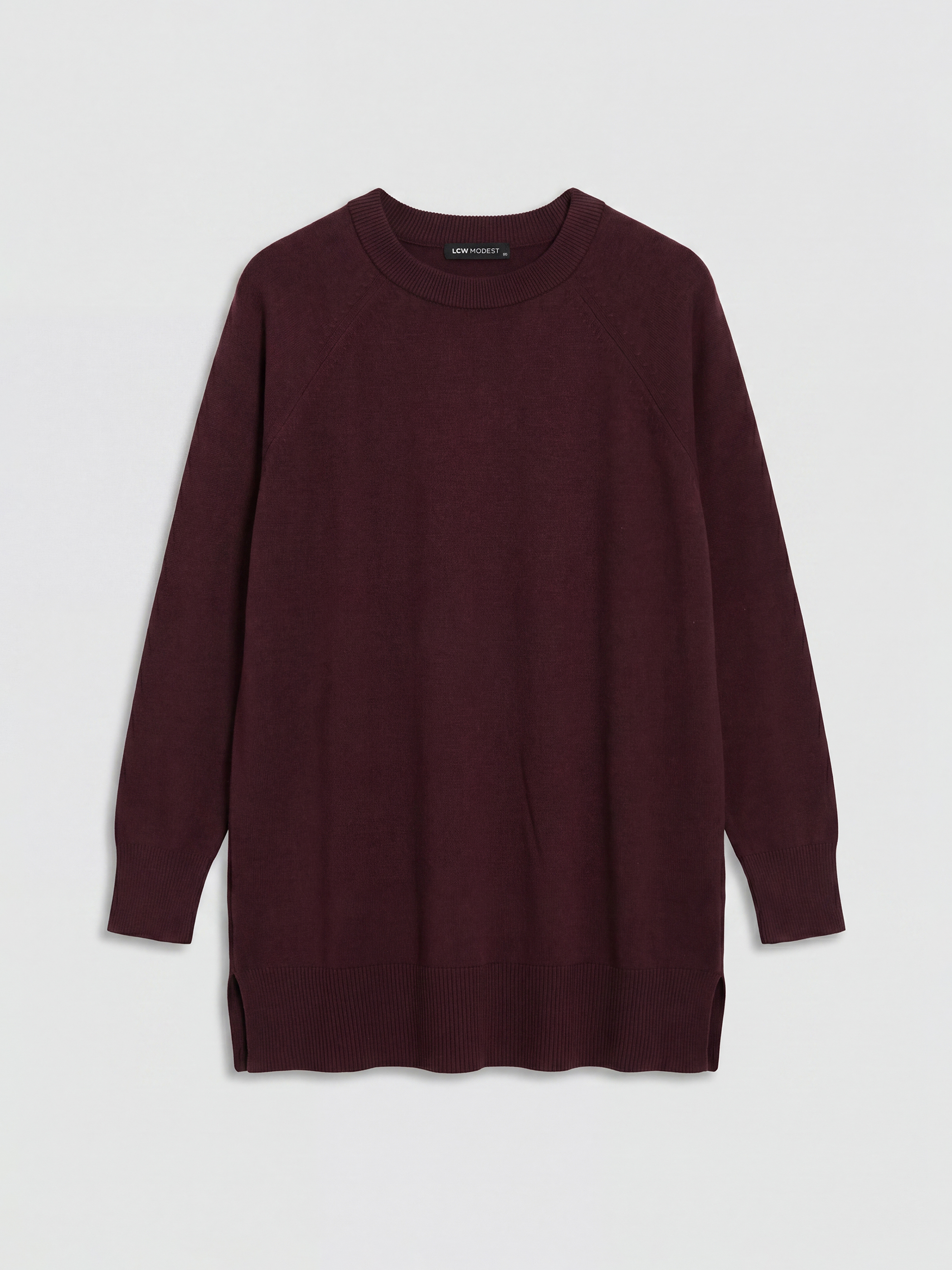 LCW Modest Bisiklet Yaka Kadın Triko Tunik görsel 5