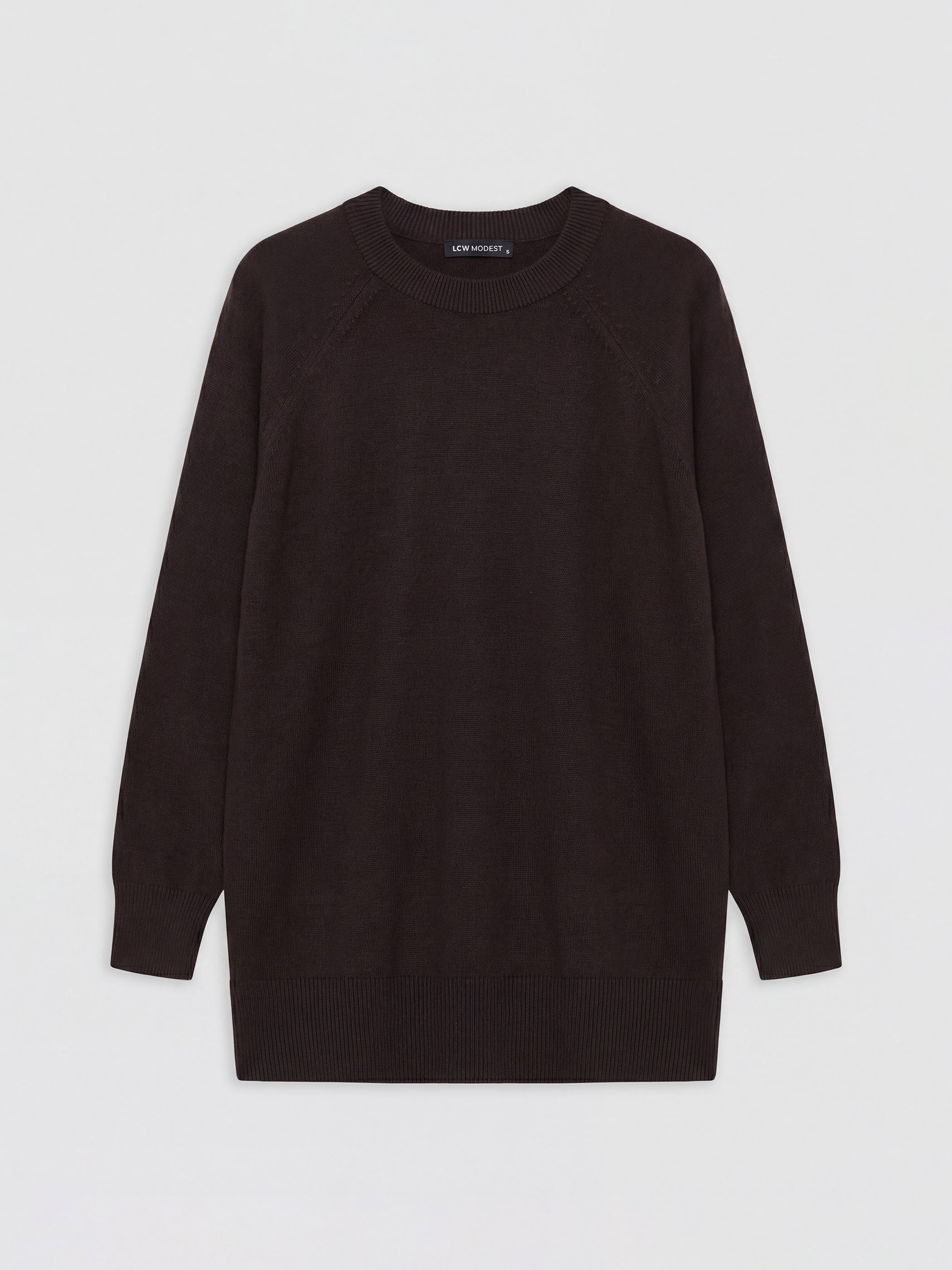 LCW Modest Bisiklet Yaka Kadın Triko Tunik görsel 6