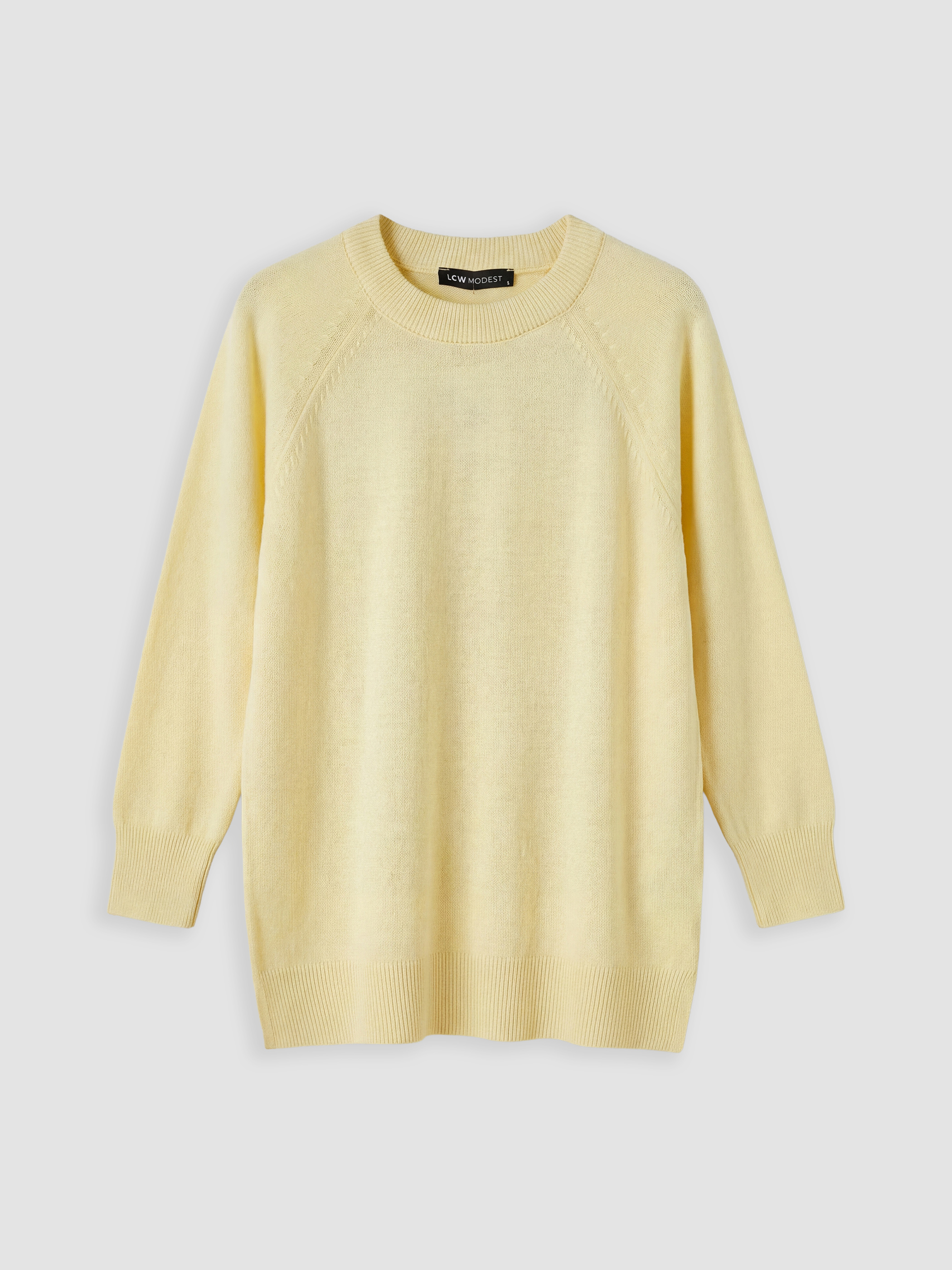 LCW Modest Bisiklet Yaka Kadın Triko Tunik görsel 5