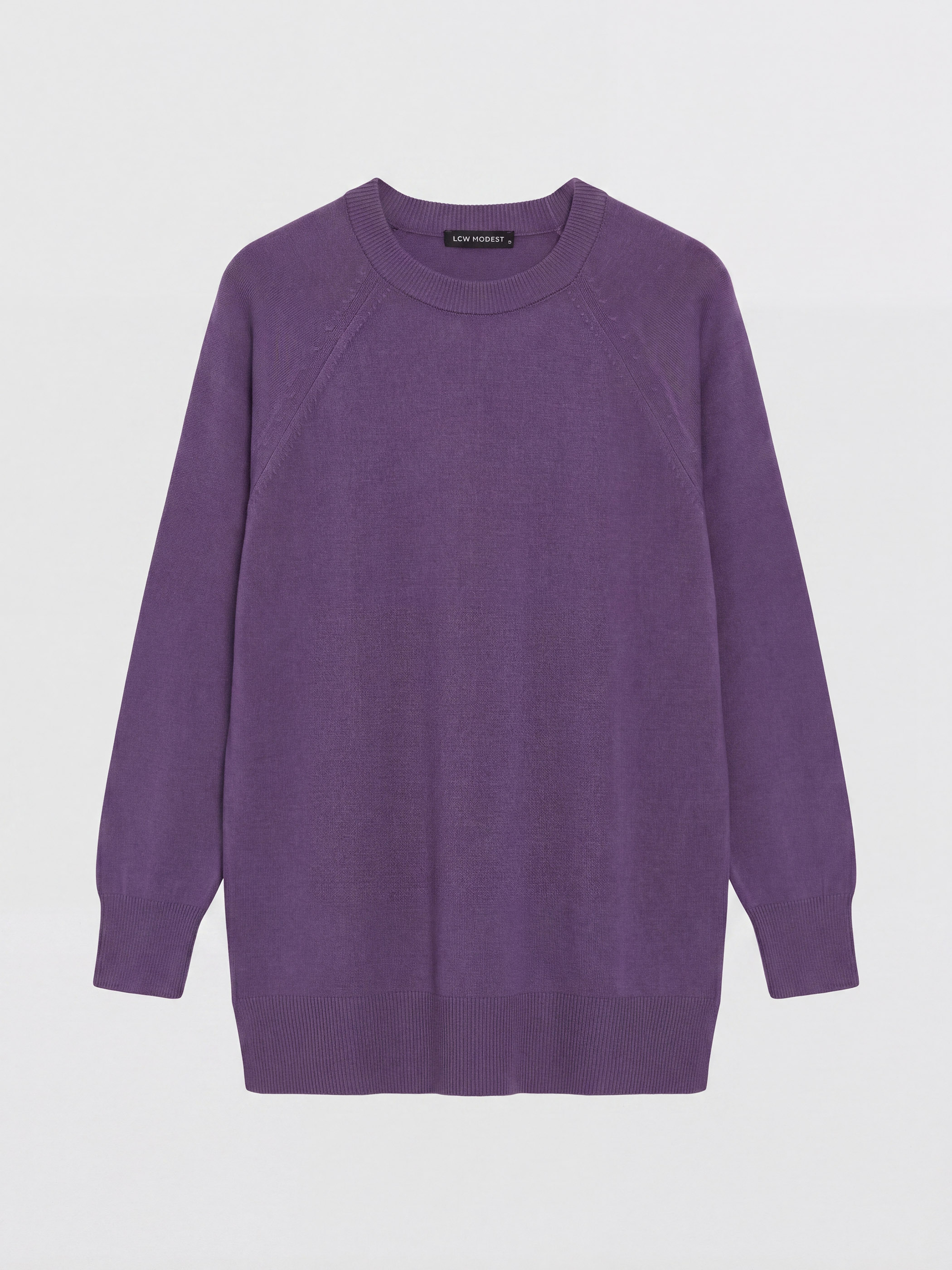 LCW Modest Bisiklet Yaka Kadın Triko Tunik görsel 5