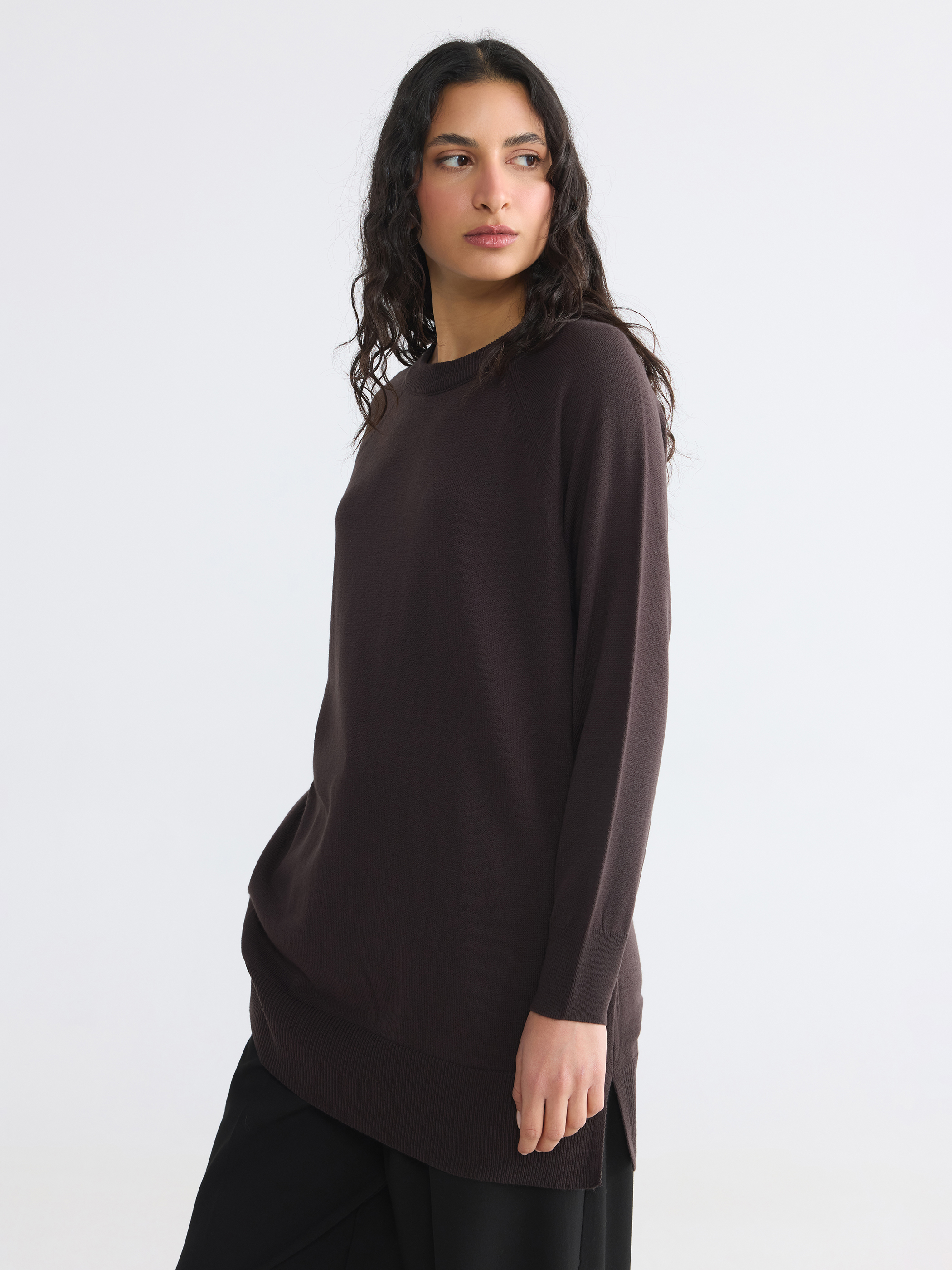 LCW Modest Bisiklet Yaka Kadın Triko Tunik