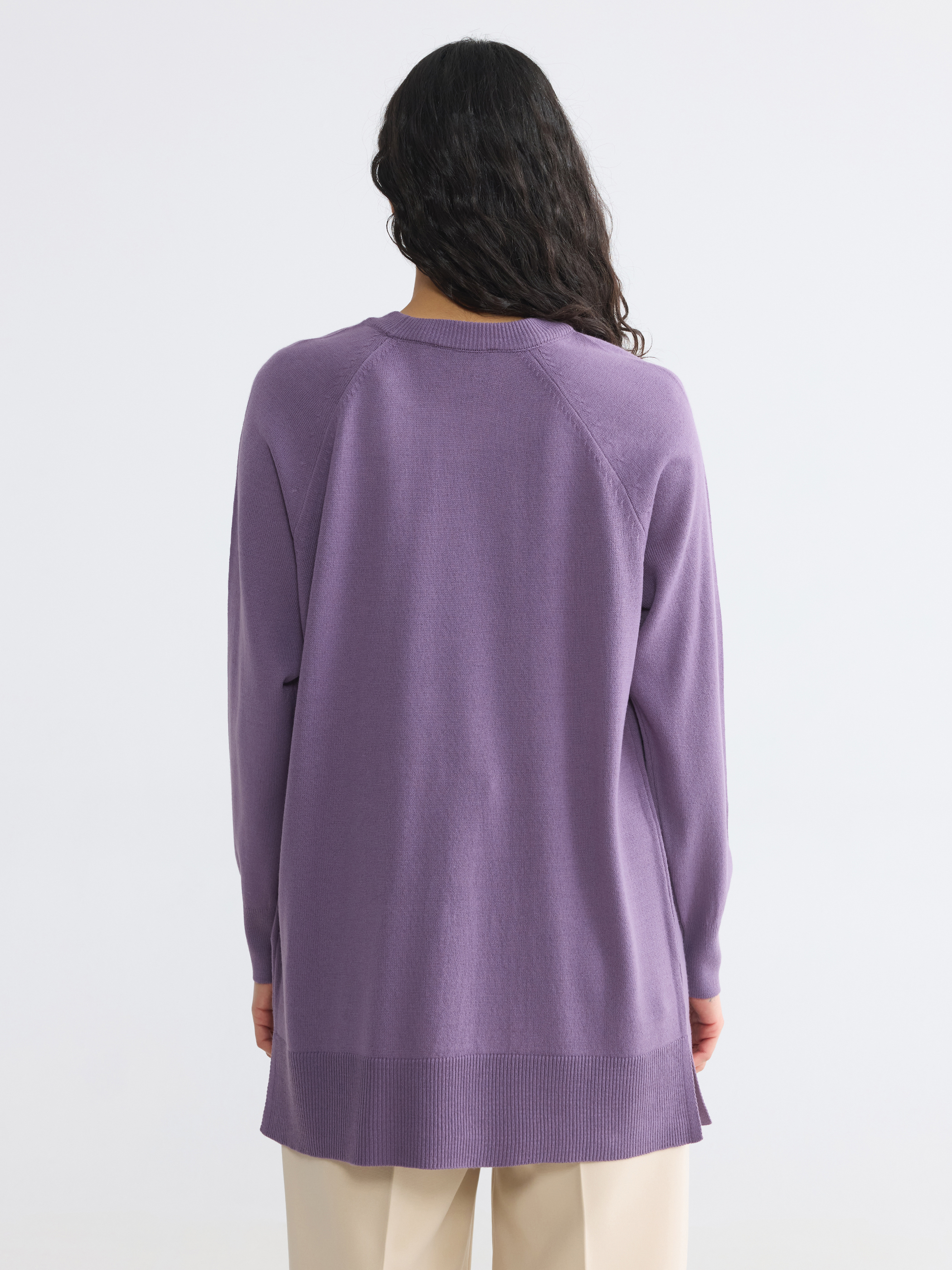 LCW Modest Bisiklet Yaka Kadın Triko Tunik görsel 4