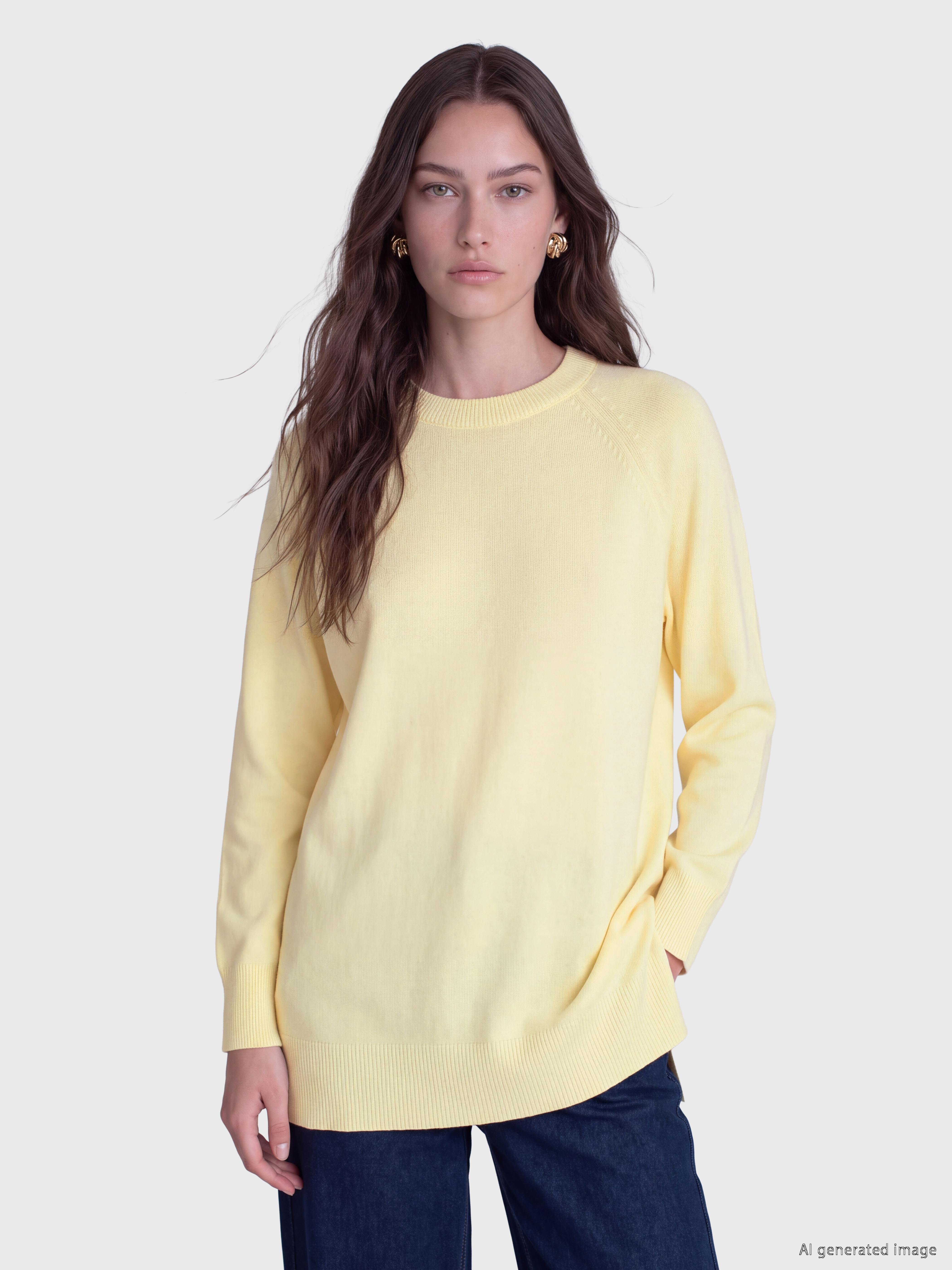 LCW Modest Bisiklet Yaka Kadın Triko Tunik