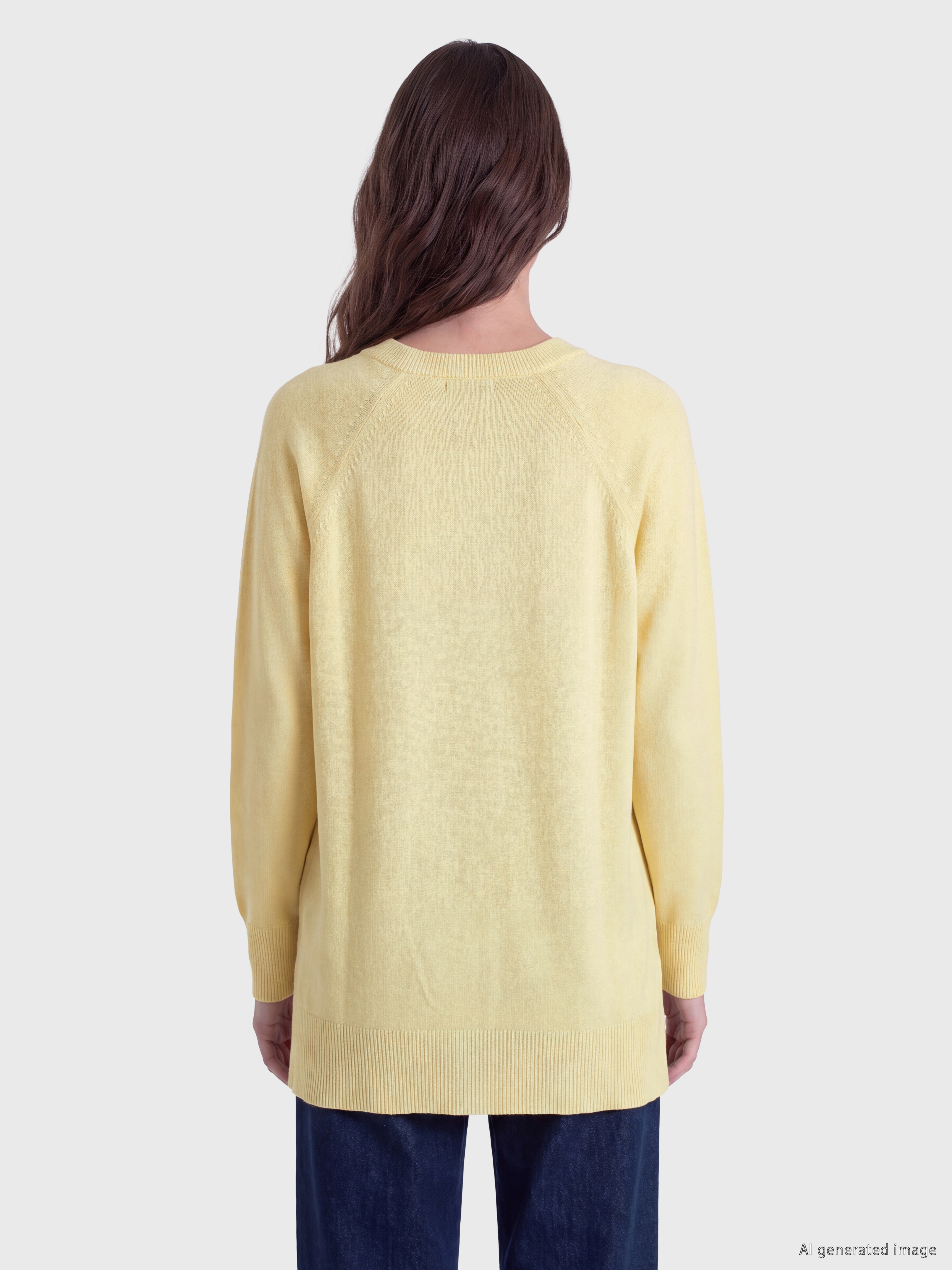 LCW Modest Bisiklet Yaka Kadın Triko Tunik görsel 4