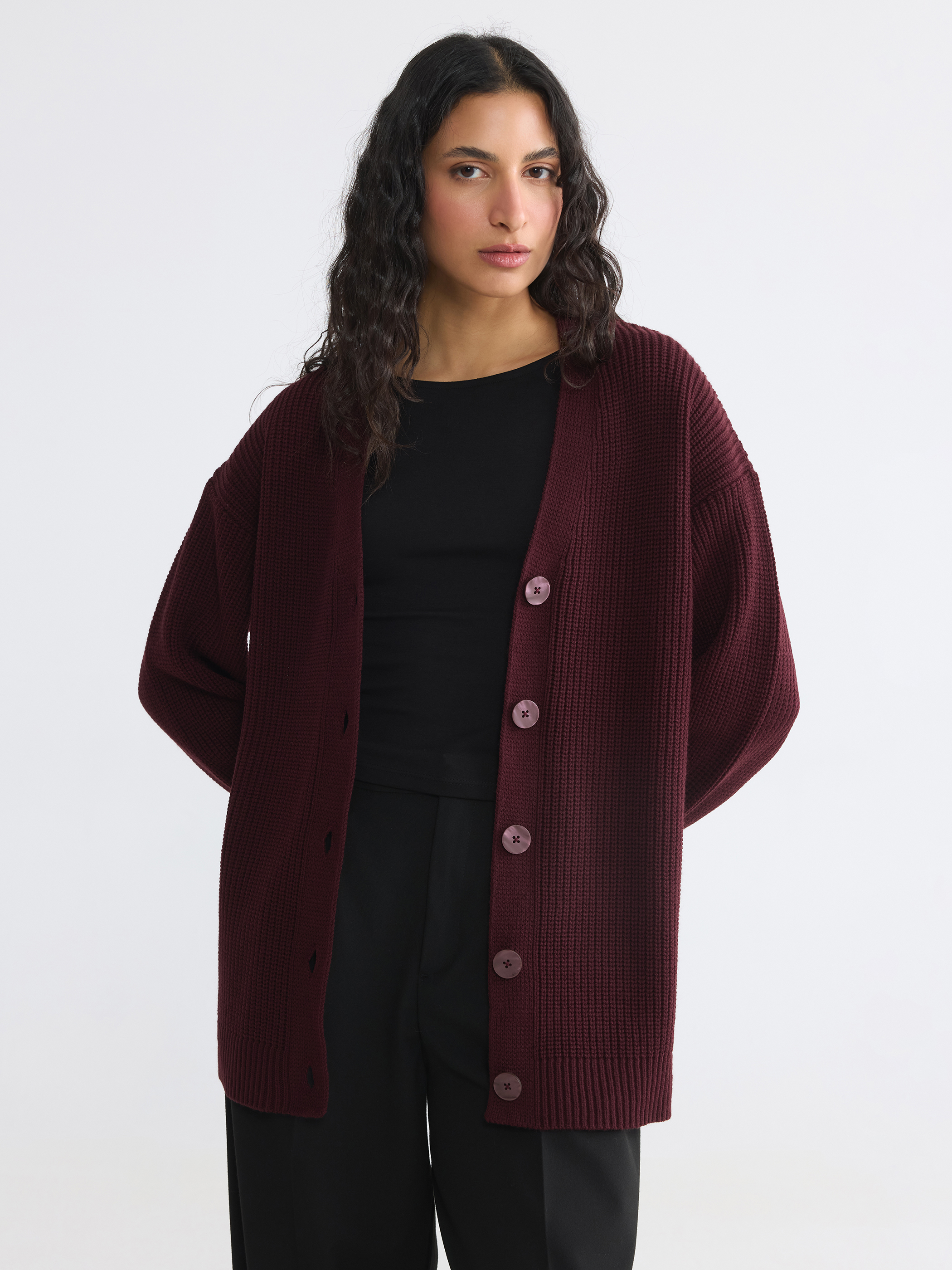 LCW Modest V Yaka Kadın Triko Hırka