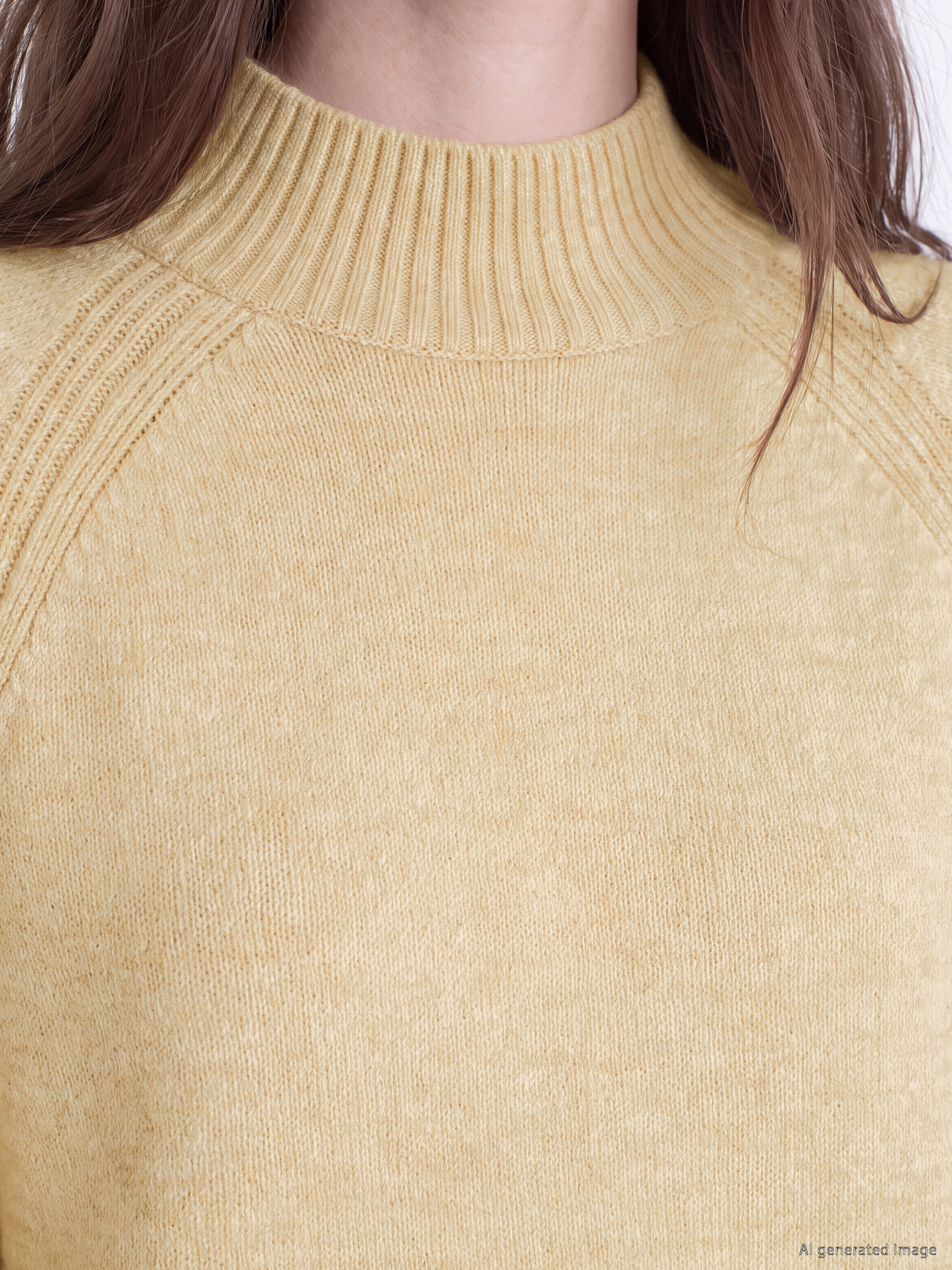 LCW Modest Yarım Balıkçı Yaka Oversize Kadın Triko Tunik görsel 3