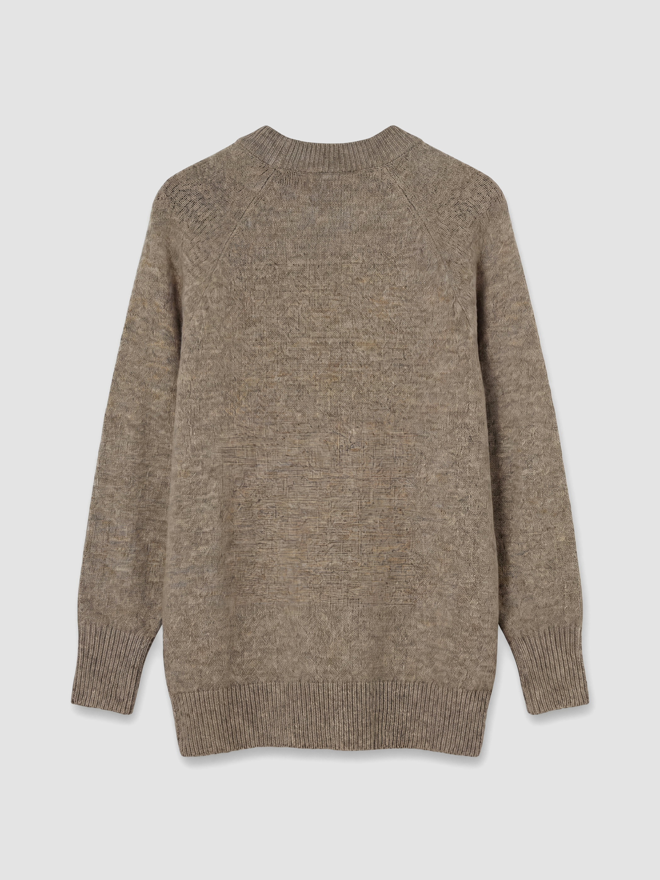 LCW Modest Bisiklet Yaka Oversize Kadın Triko Tunik görsel 6