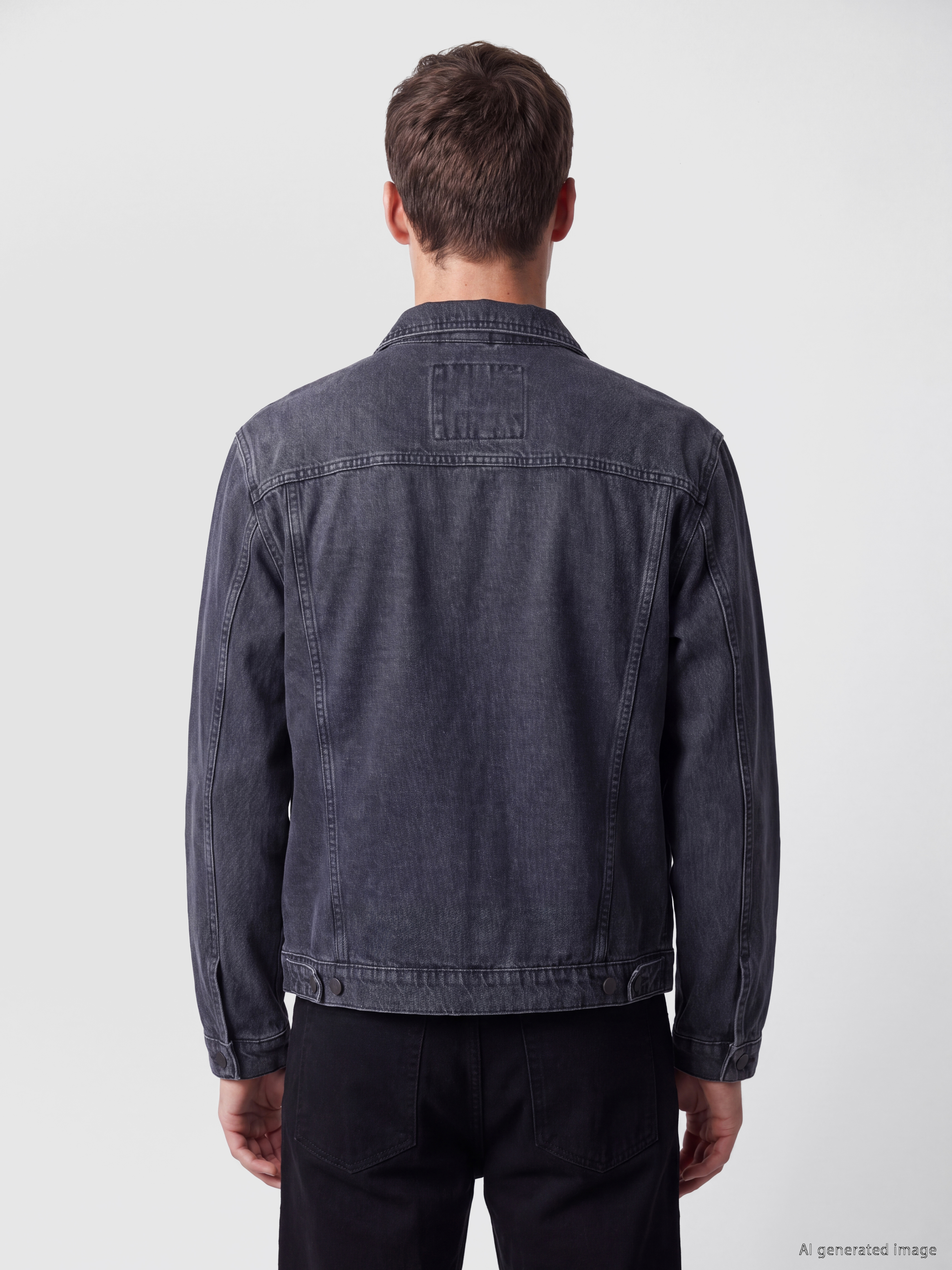 LCW Jeans Loose Fit Erkek Jean Ceket görsel 4