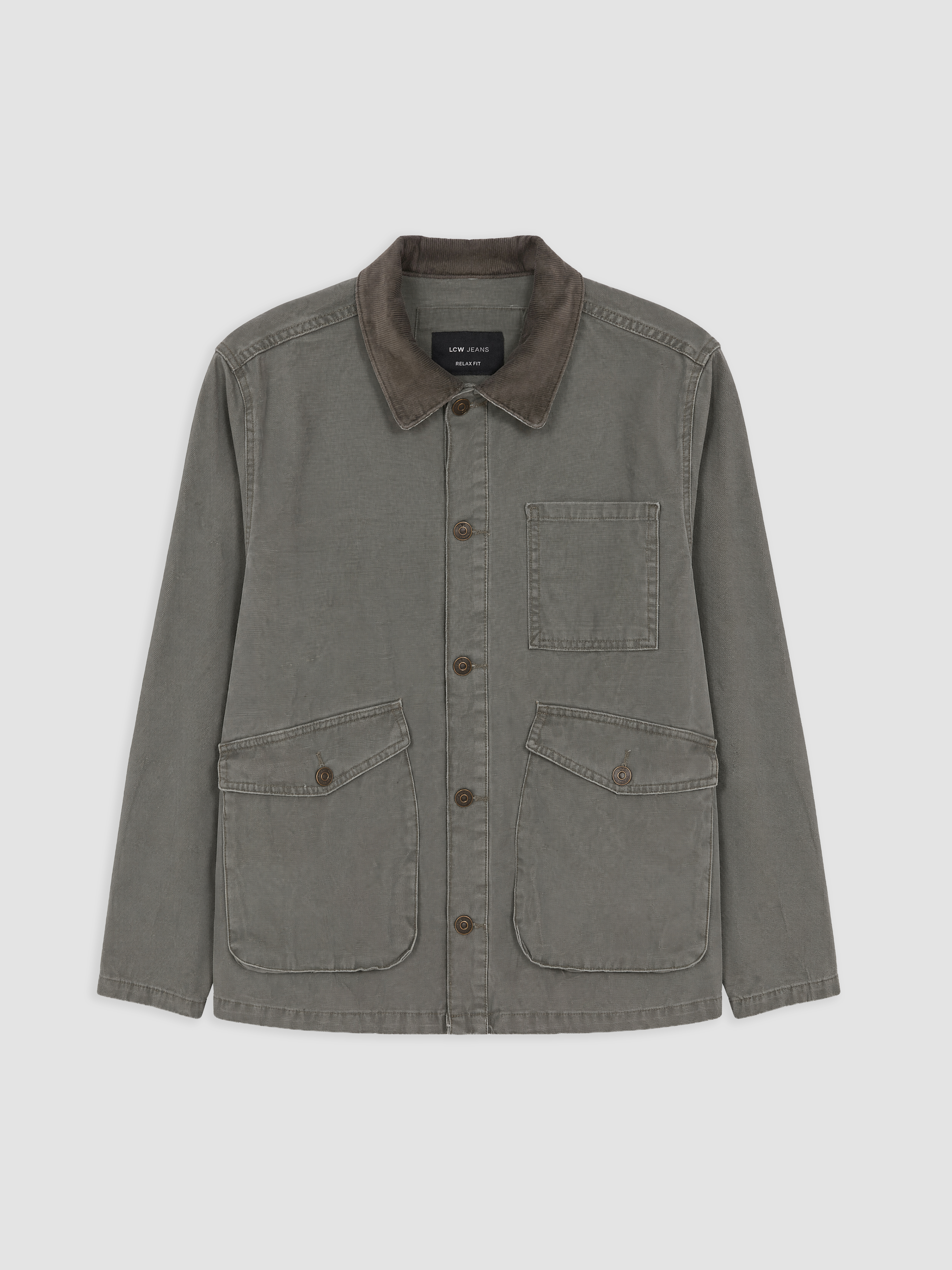 LCW Jeans Loose Fit Erkek Jean Ceket görsel 4