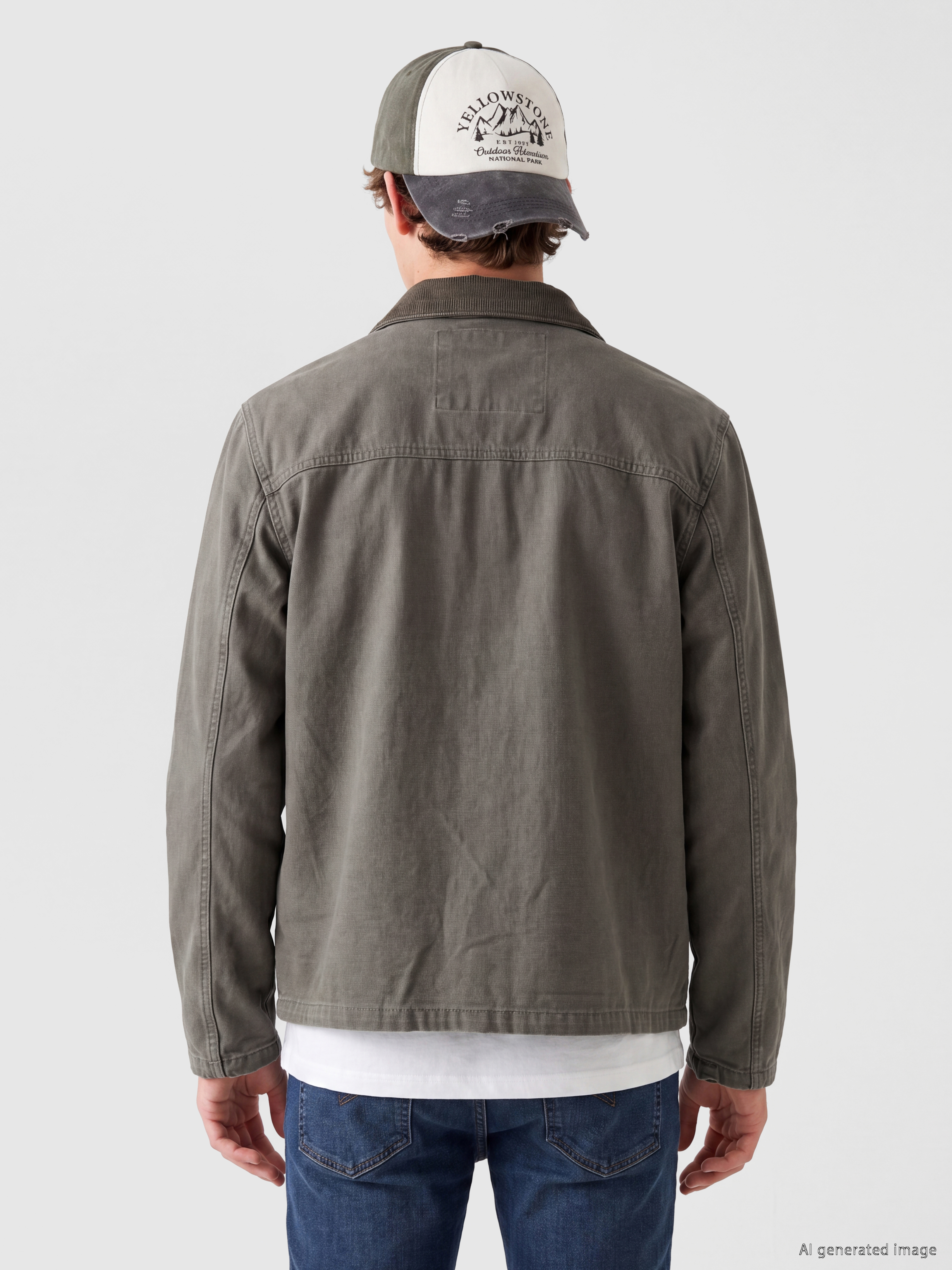 LCW Jeans Loose Fit Erkek Jean Ceket görsel 3