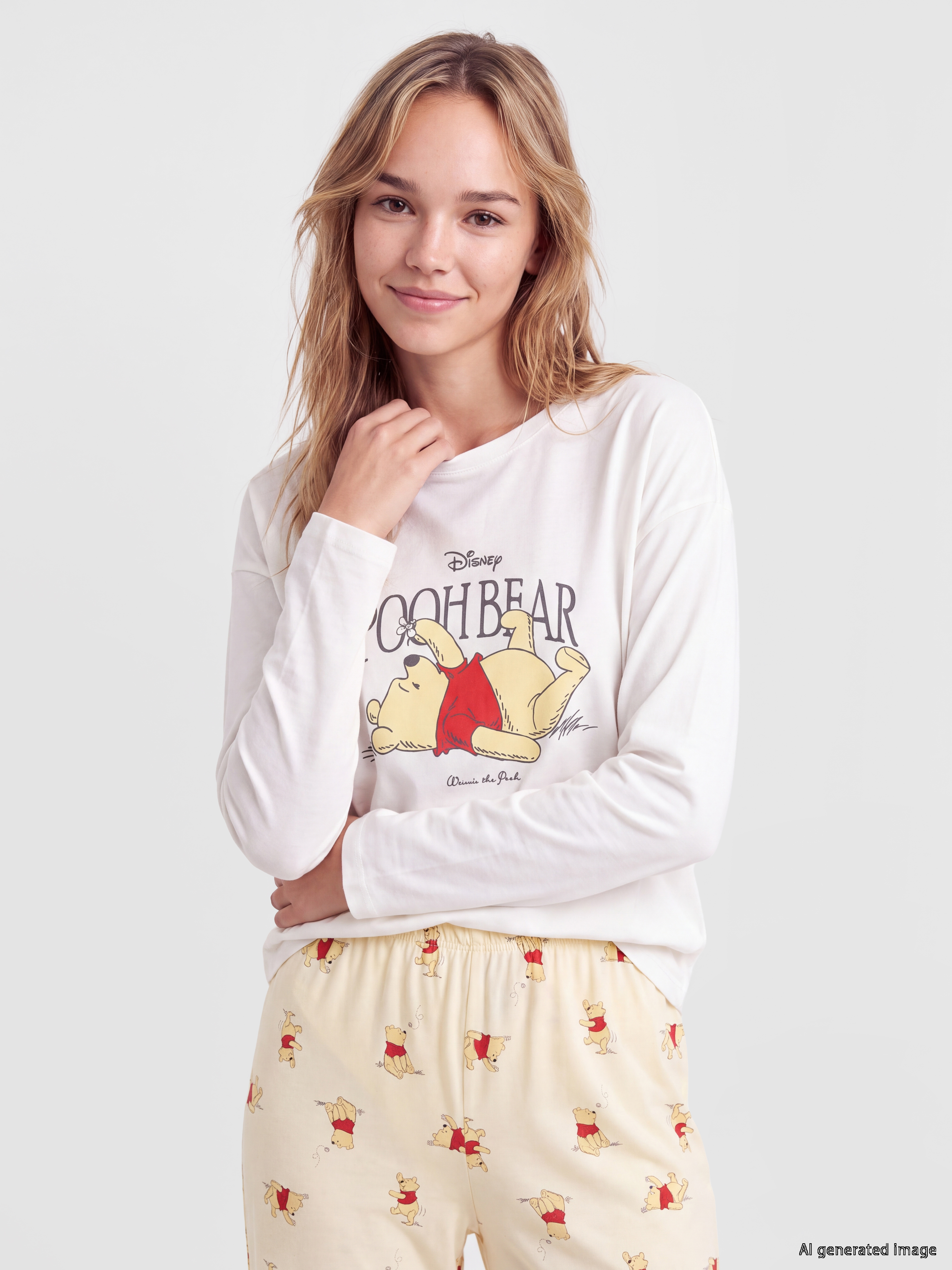 LCW Young Winnie the Pooh Kadın Pijama Takımı görsel 2