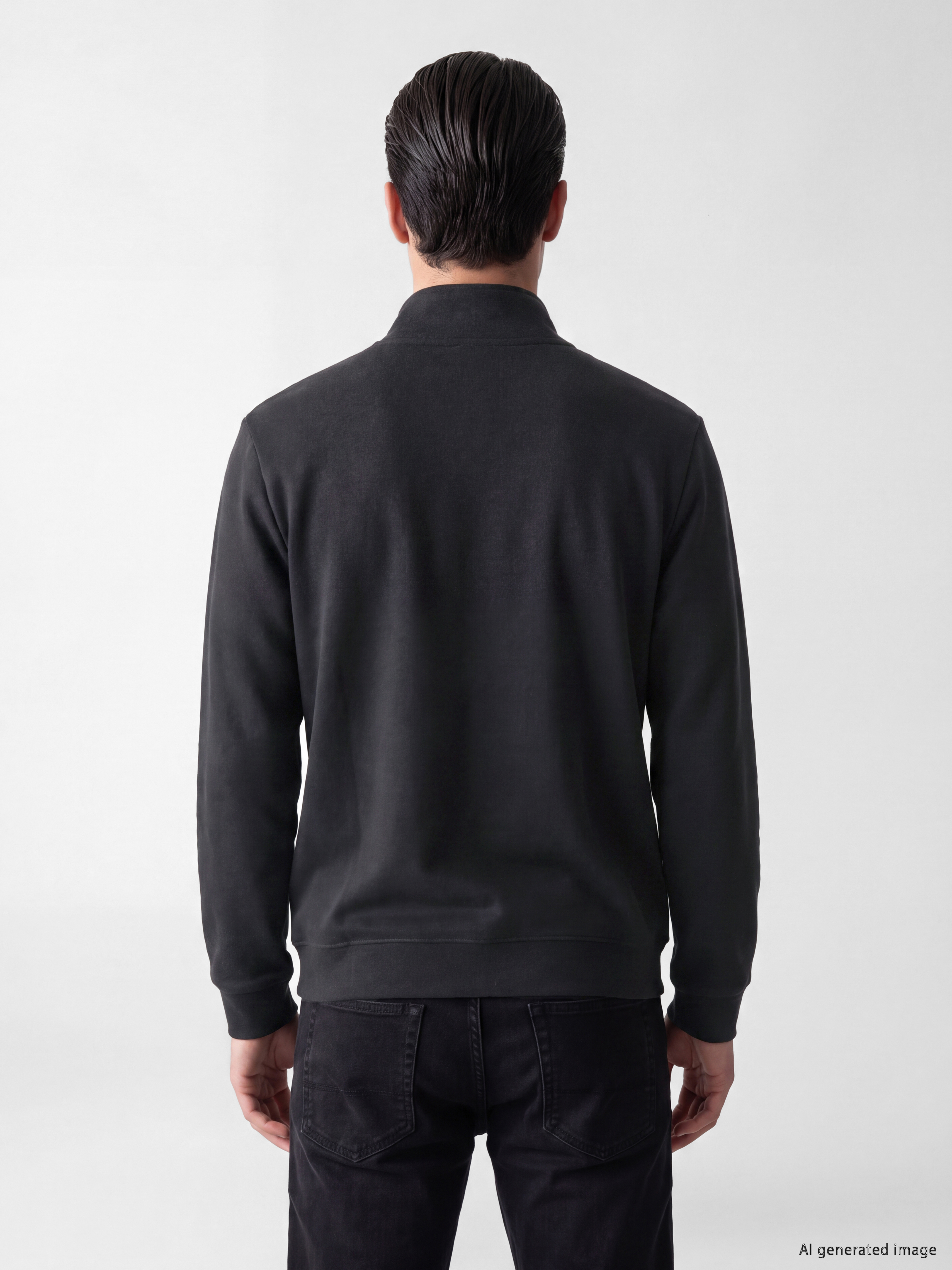 LCWAIKIKI Classic Dik Yaka Erkek Fermuarlı Sweatshirt görsel 3
