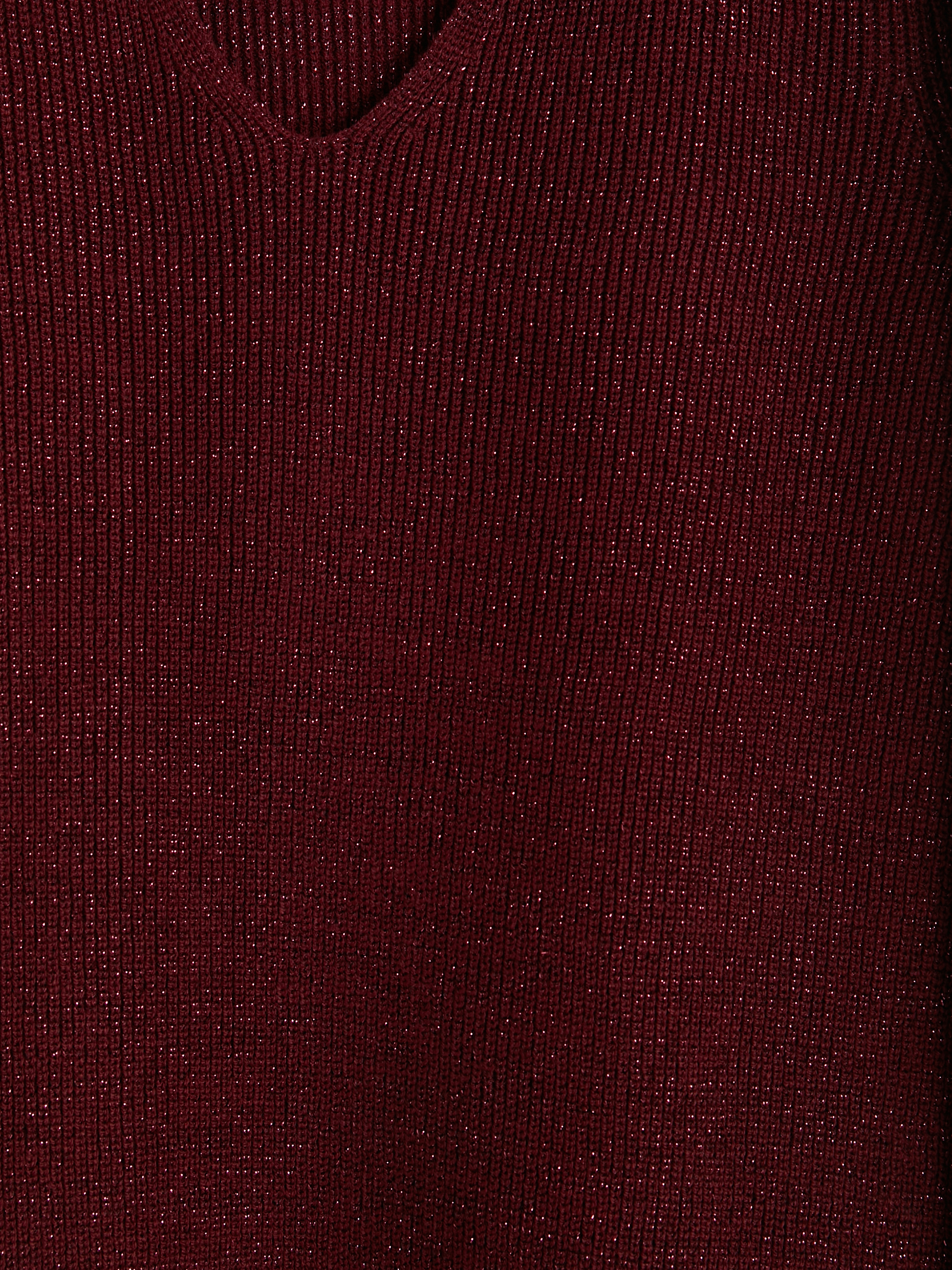 LCW Comfort V Yaka Parlak Dokulu Kadın Triko Kazak görsel 7