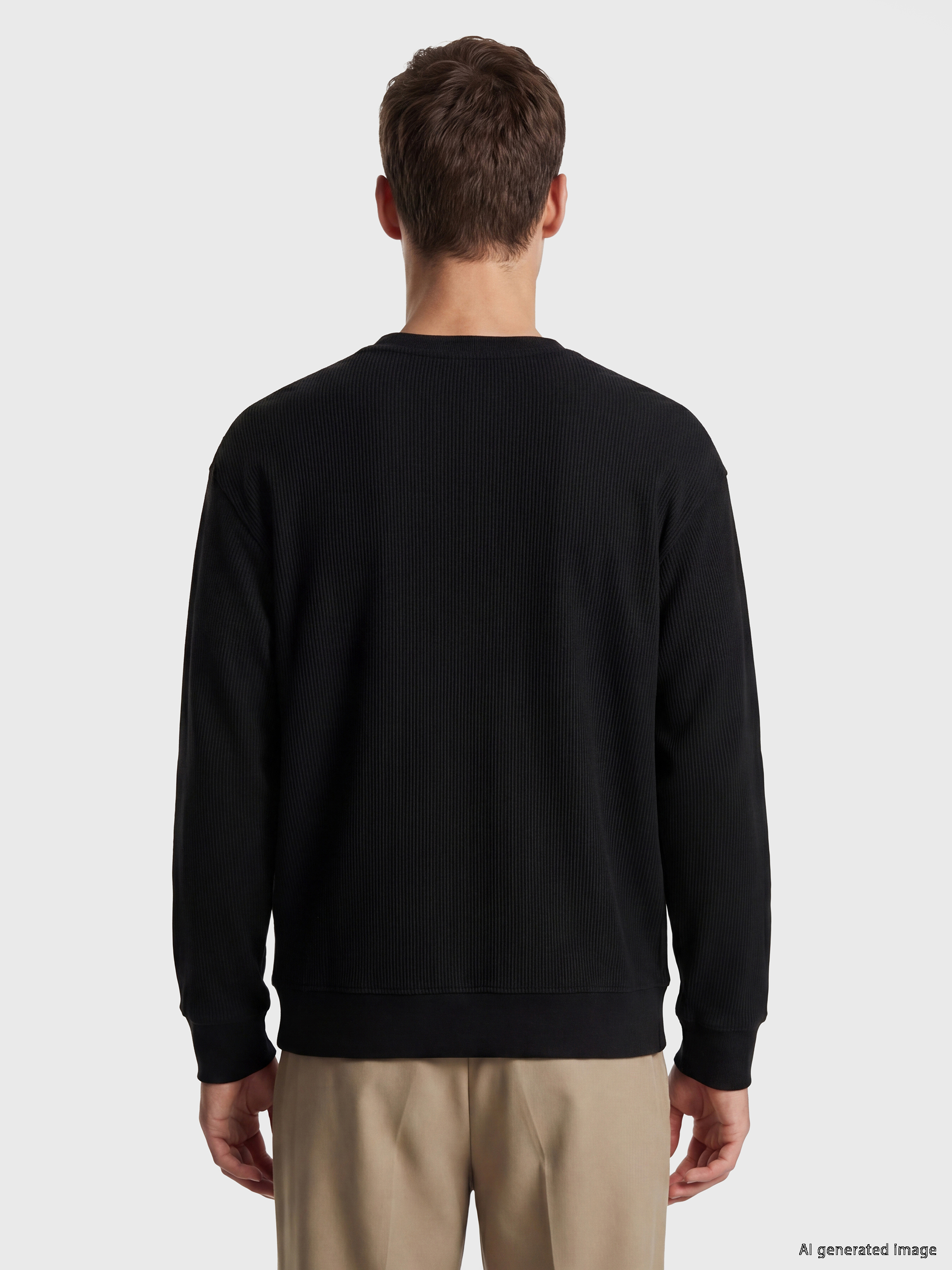 LCW Vision Bisiklet Yaka Fitilli Erkek Sweatshirt görsel 4