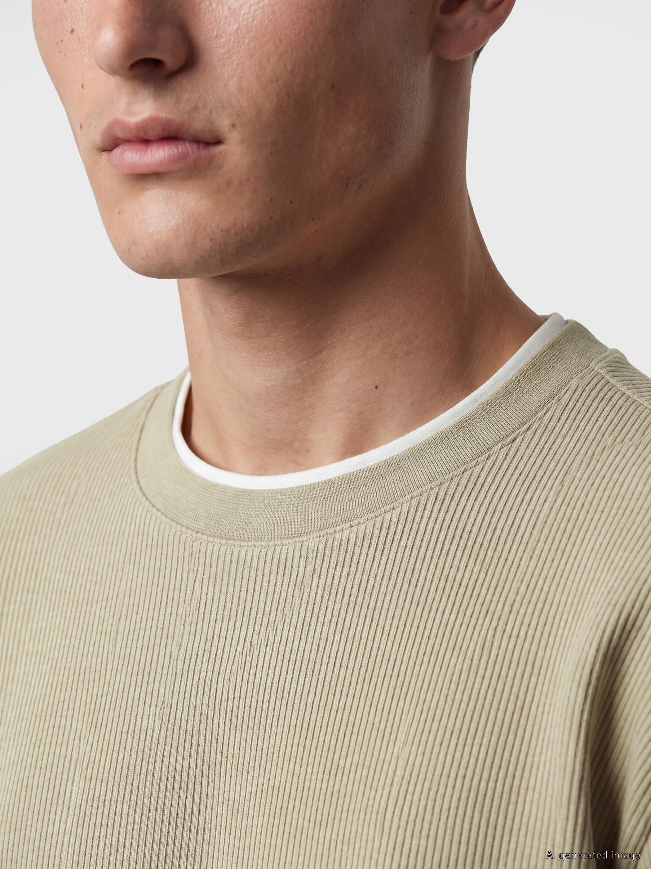 LCW Vision Bisiklet Yaka Fitilli Erkek Sweatshirt görsel 3