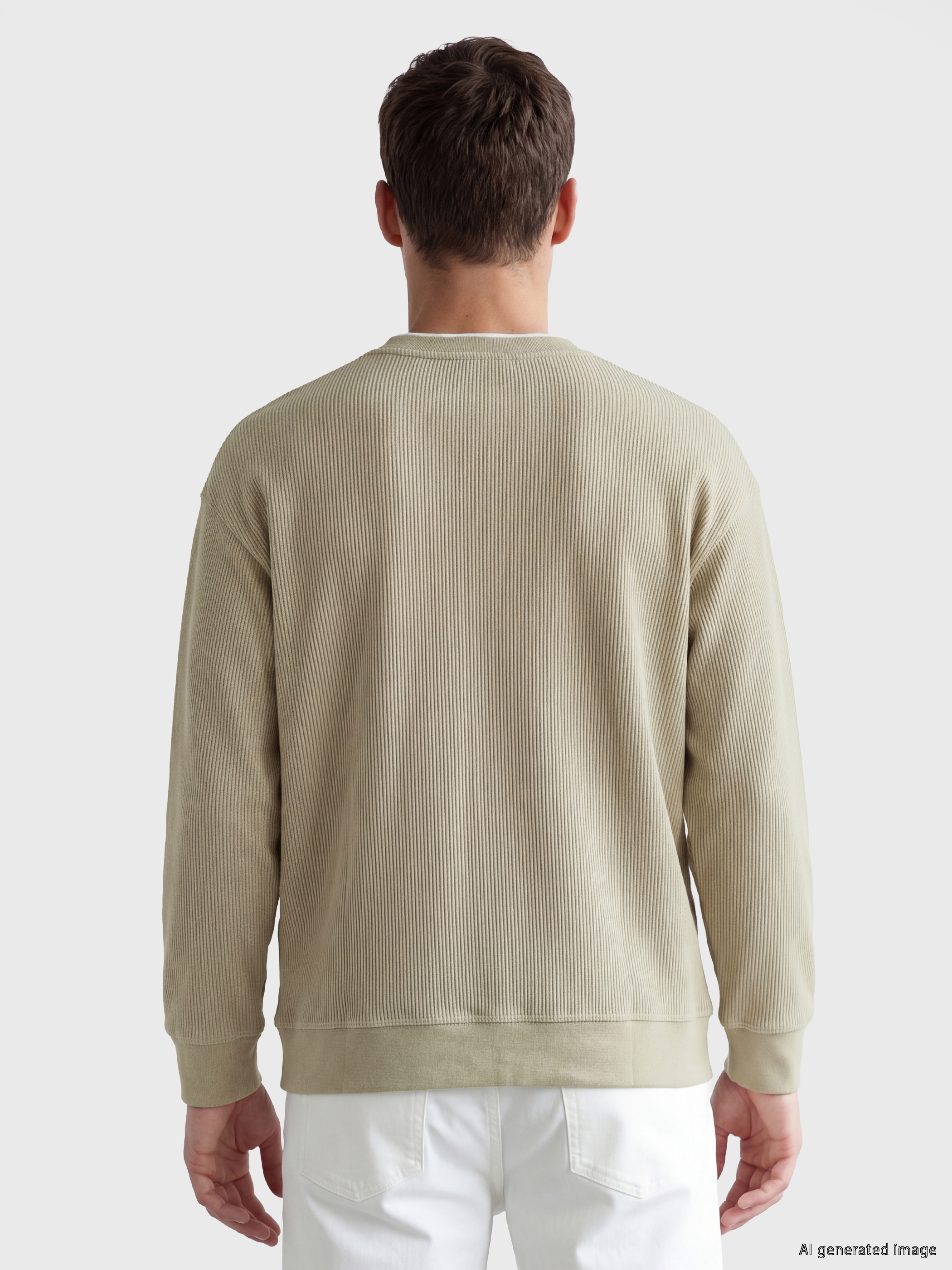 LCW Vision Bisiklet Yaka Fitilli Erkek Sweatshirt görsel 4
