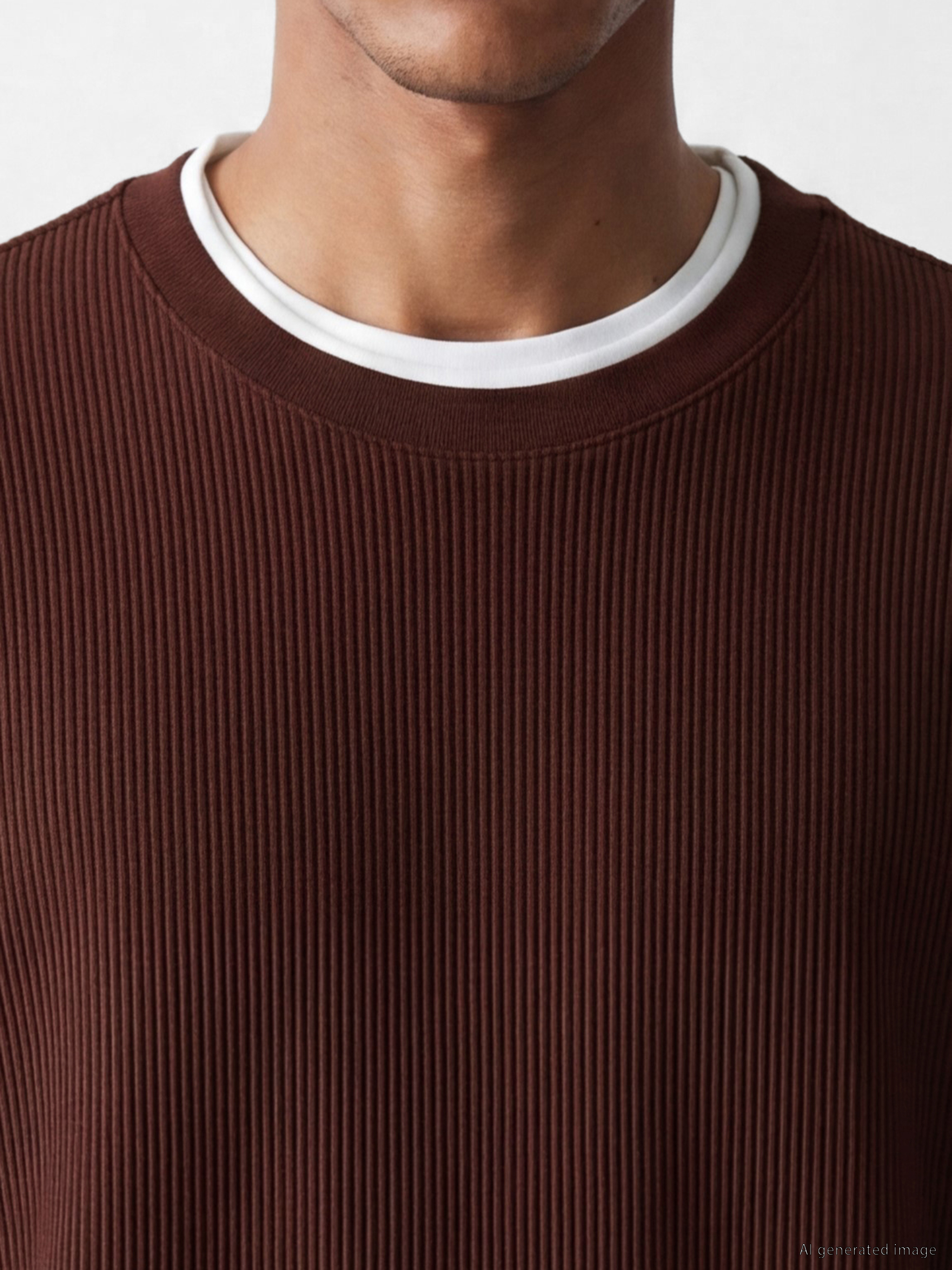 LCW Vision Bisiklet Yaka Fitilli Erkek Sweatshirt görsel 3