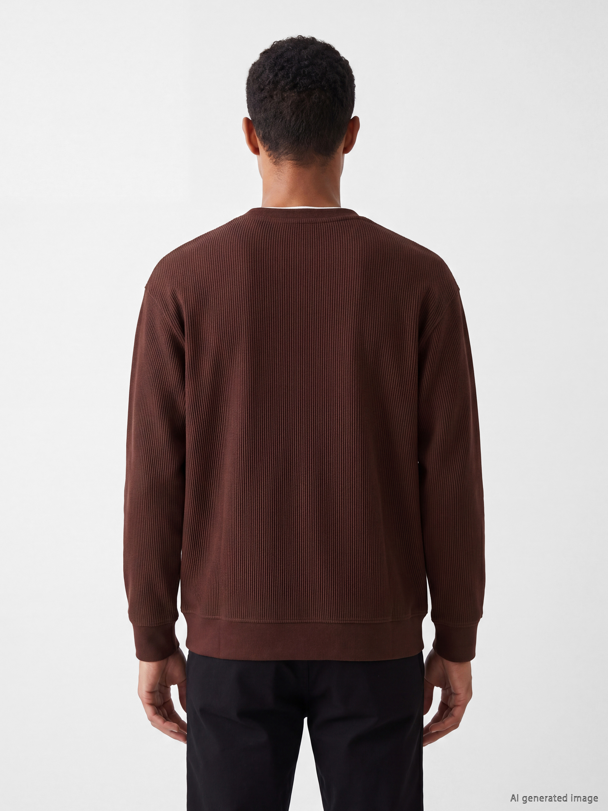 LCW Vision Bisiklet Yaka Fitilli Erkek Sweatshirt görsel 4