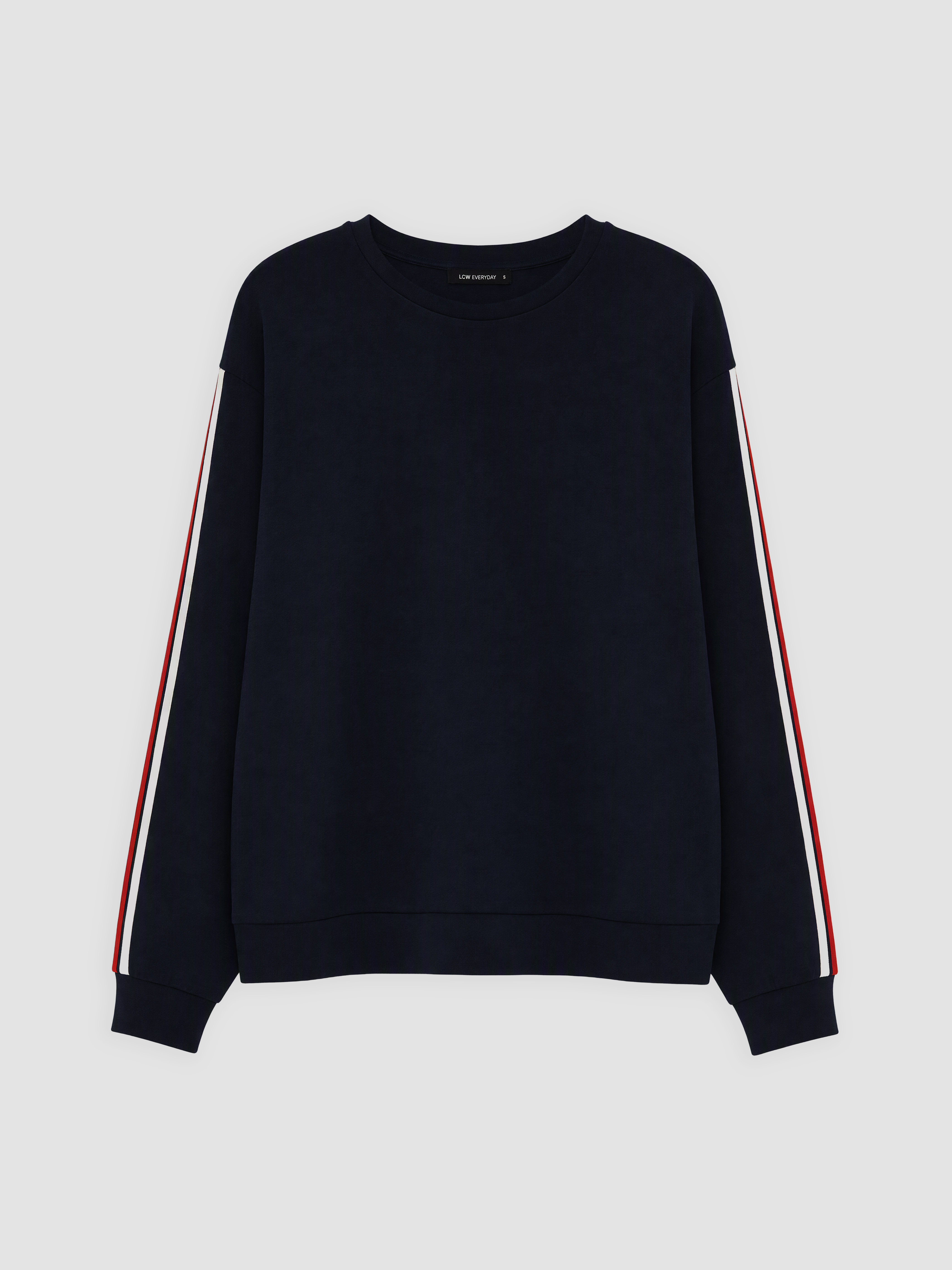 LCW EVERYDAY Şeritli Soft Touch Kadın Sweatshirt görsel 6