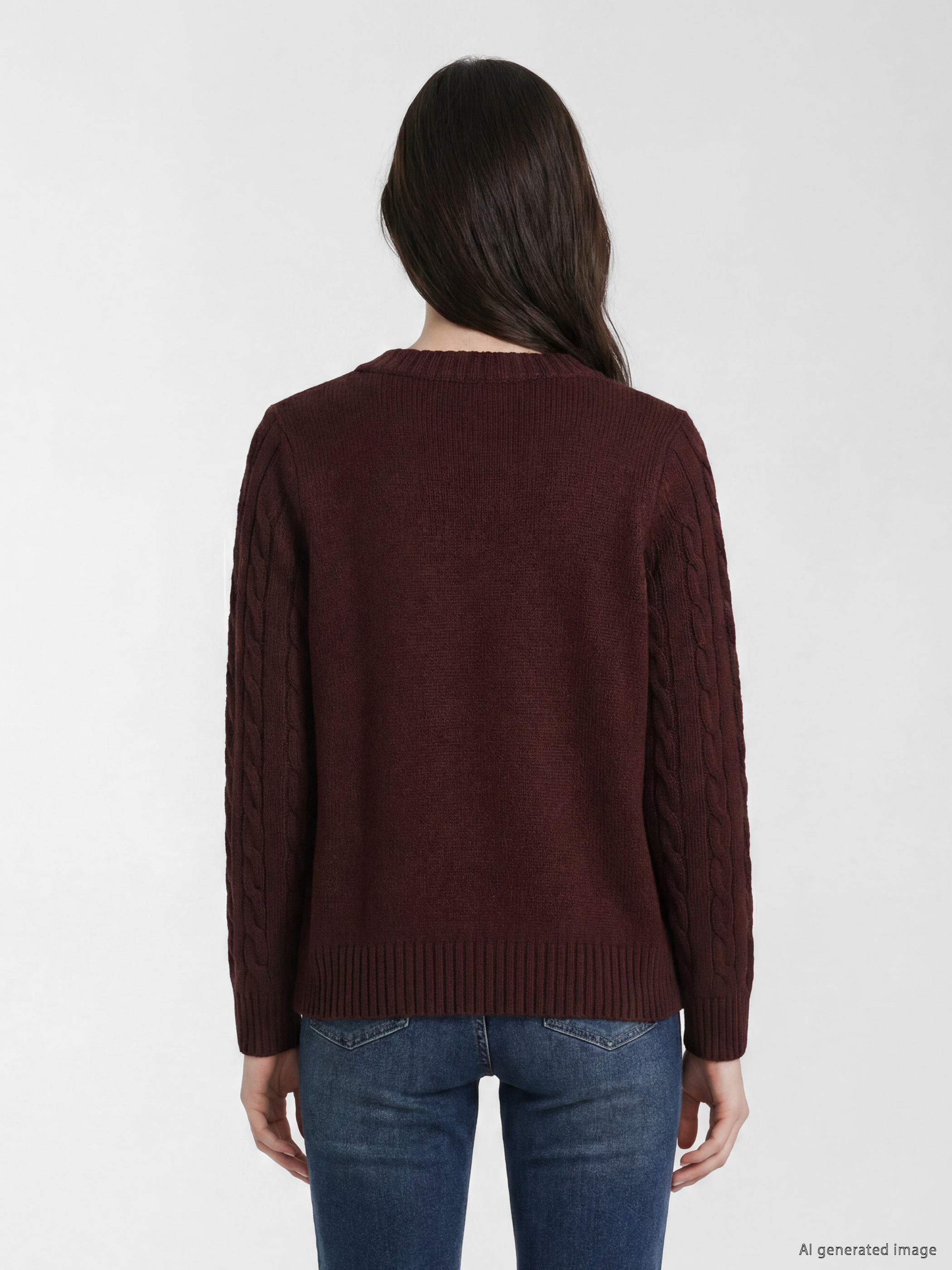 LCW Comfort Saç Örgüsü Desenli Kadın Triko Hırka görsel 4