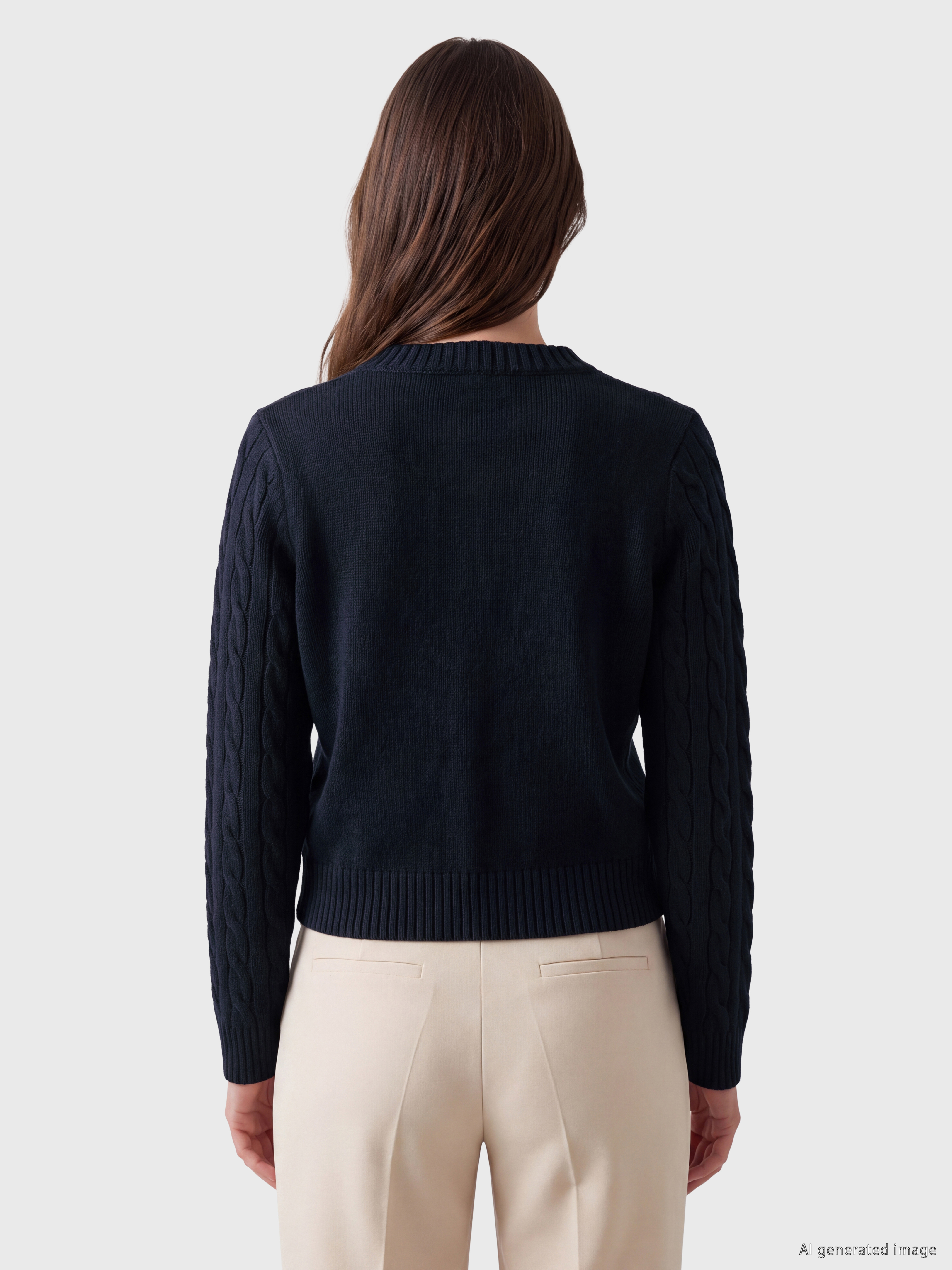 LCW Comfort Saç Örgüsü Desenli Kadın Triko Hırka görsel 3