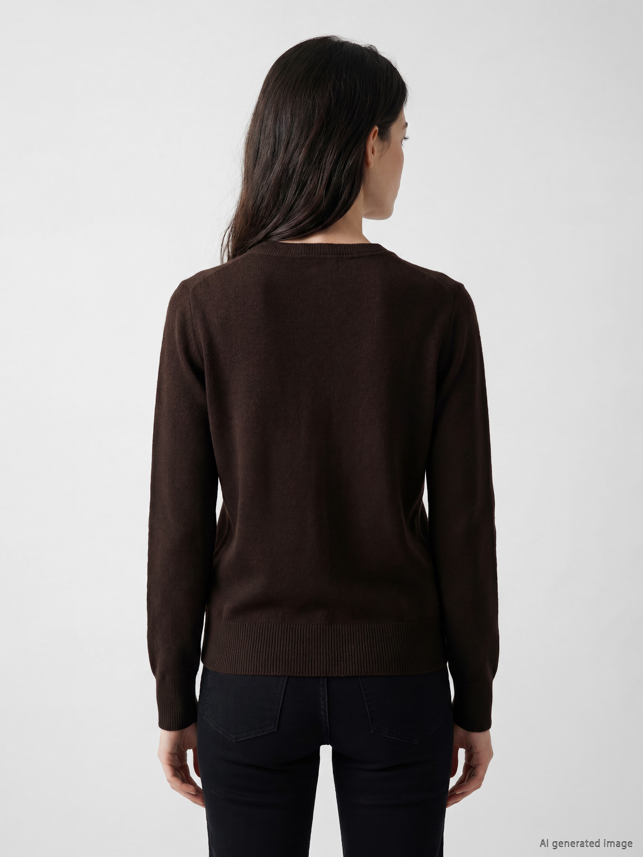 LCW Comfort Bisiklet Yaka Kadın Triko Kazak görsel 4