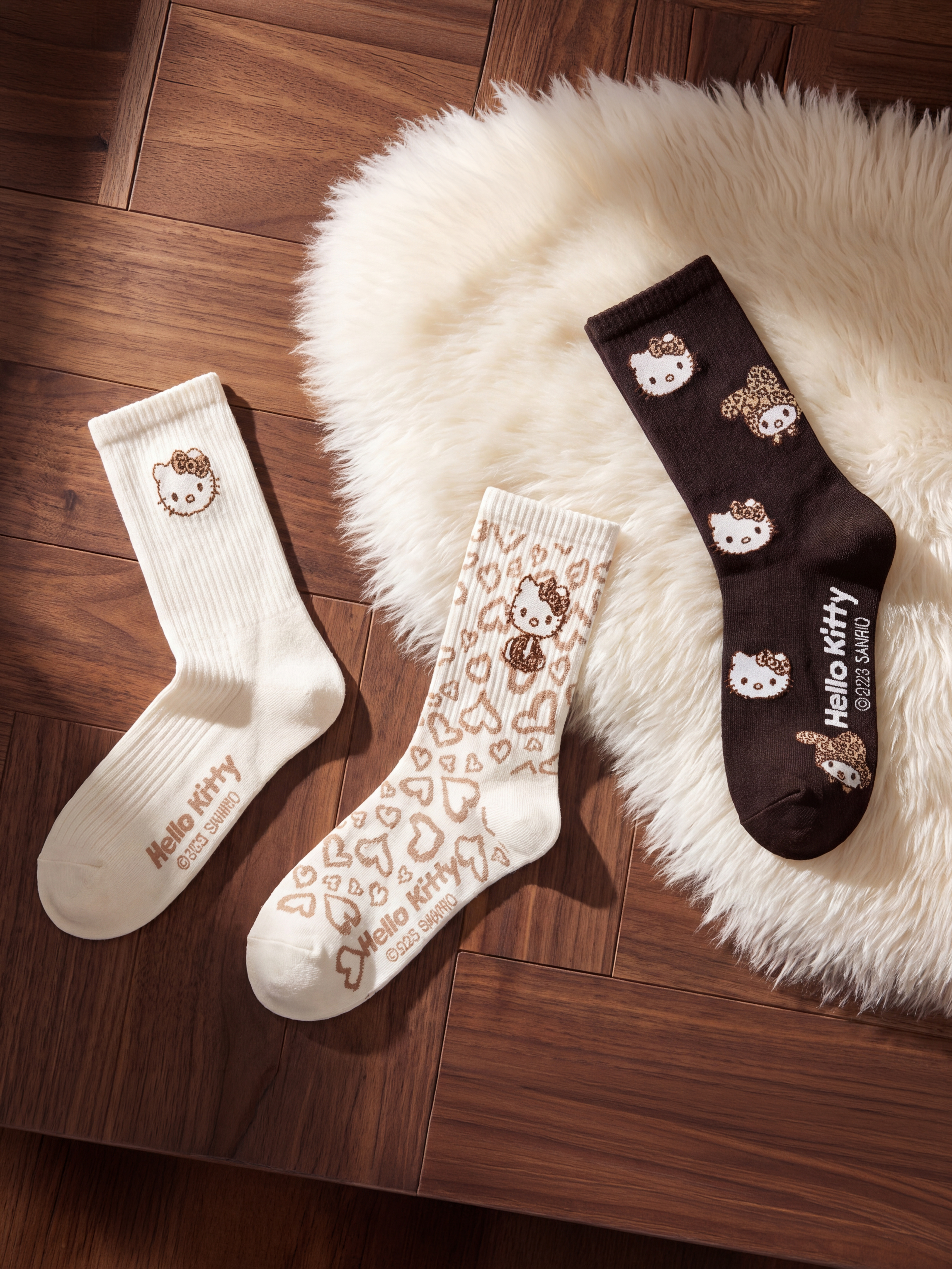 LCW DREAM Hello Kitty Baskılı Kadın Soket Çorap 3'lü