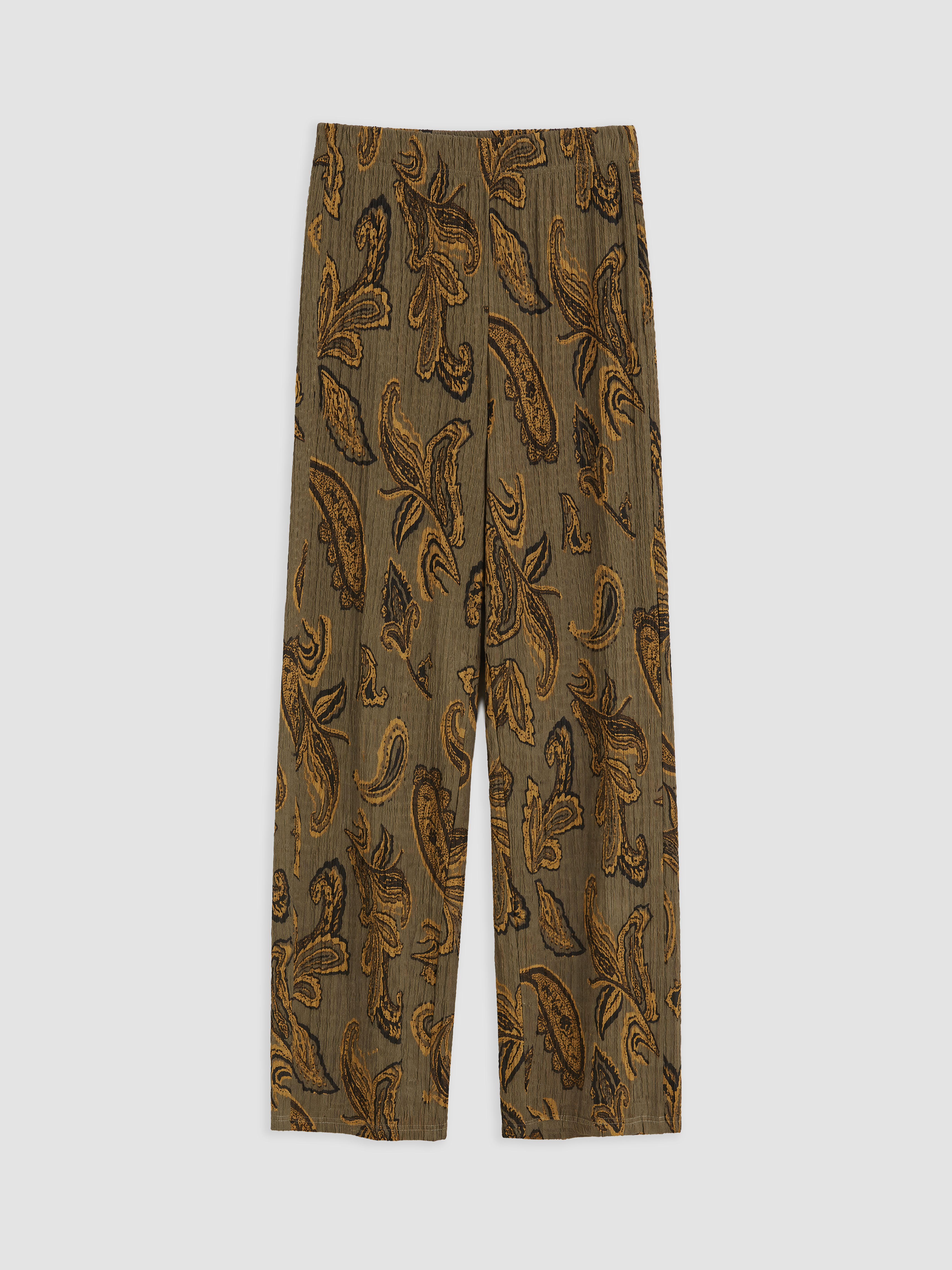 LCW EVERYDAY Beli Lastikli Desenli Geniş Paça Kadın Pantolon görsel 5