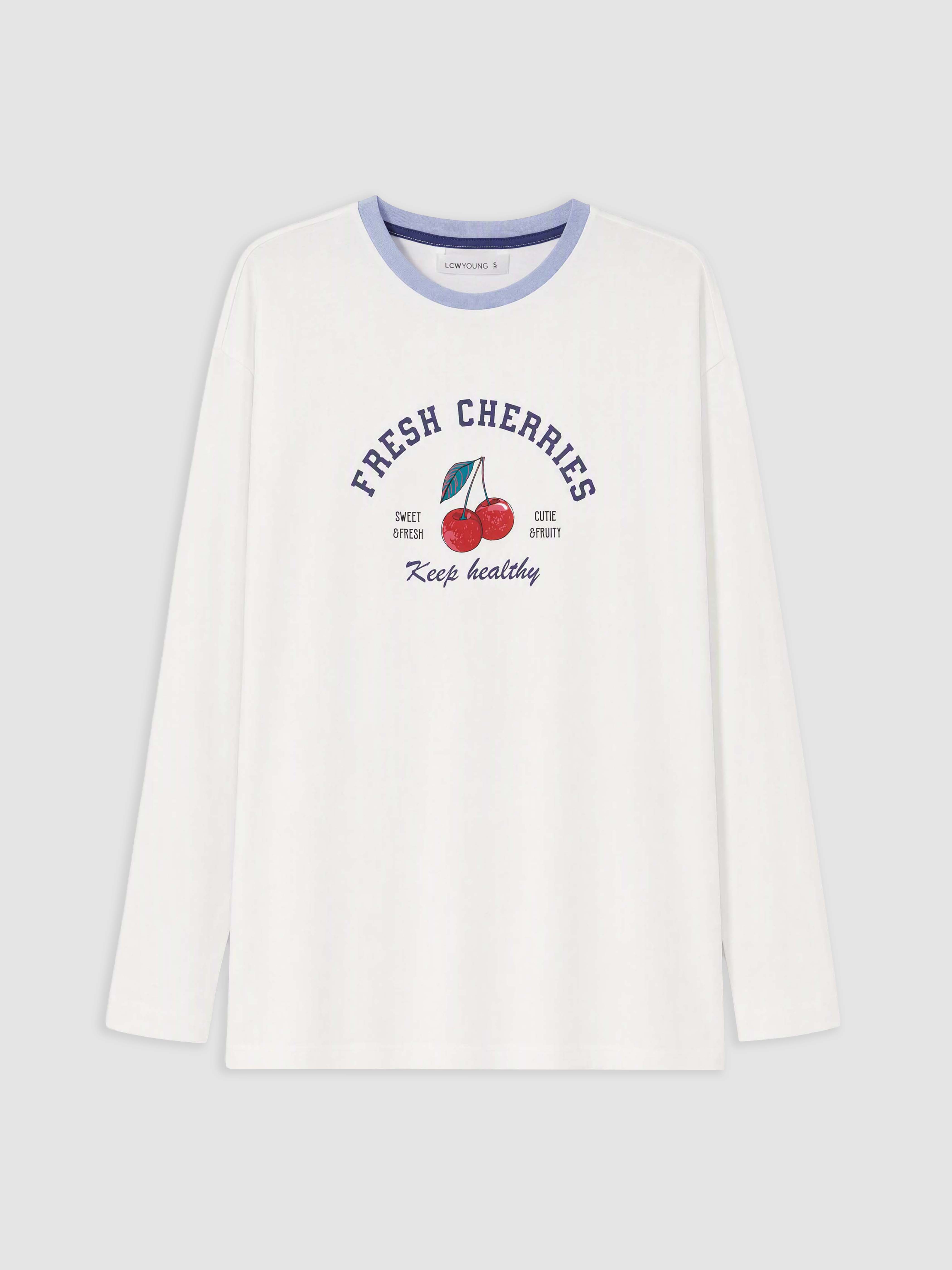 LCW Young Bisiklet Yaka Baskılı Kadın Pijama Takımı görsel 2