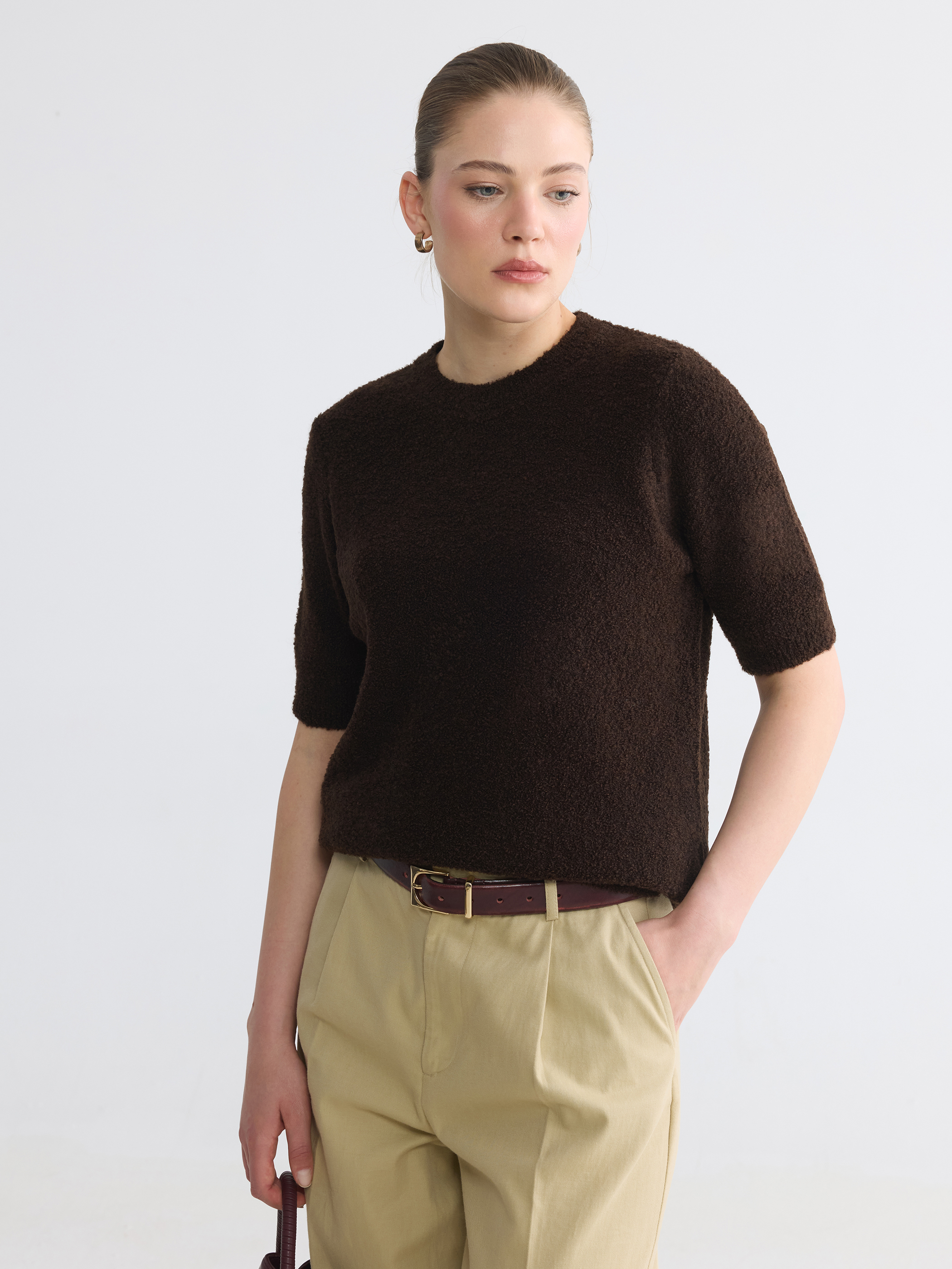 LCW Comfort Bisiklet Yaka Kadın Triko Kazak