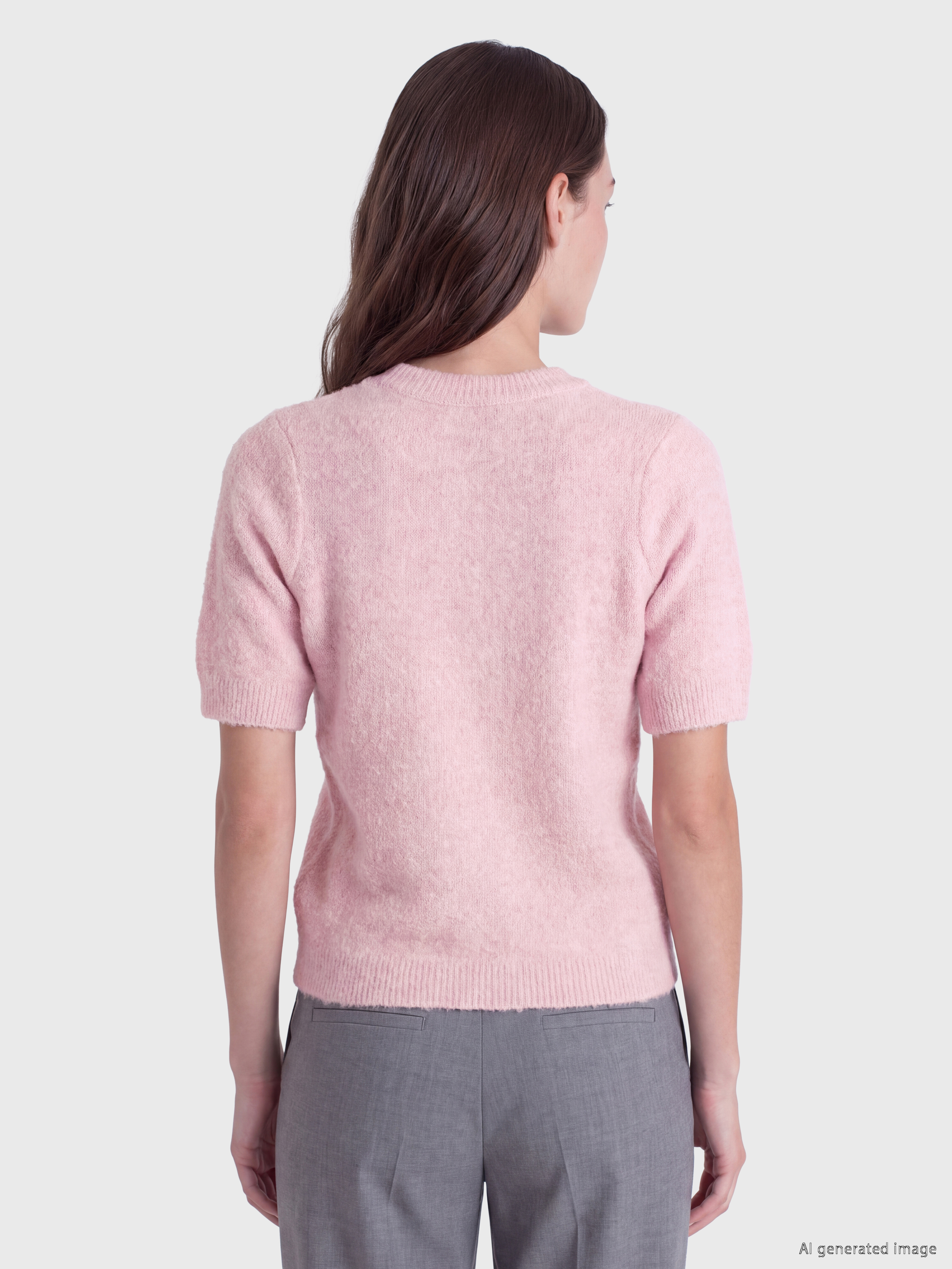 LCW Comfort Bisiklet Yaka Kadın Triko Kazak görsel 4