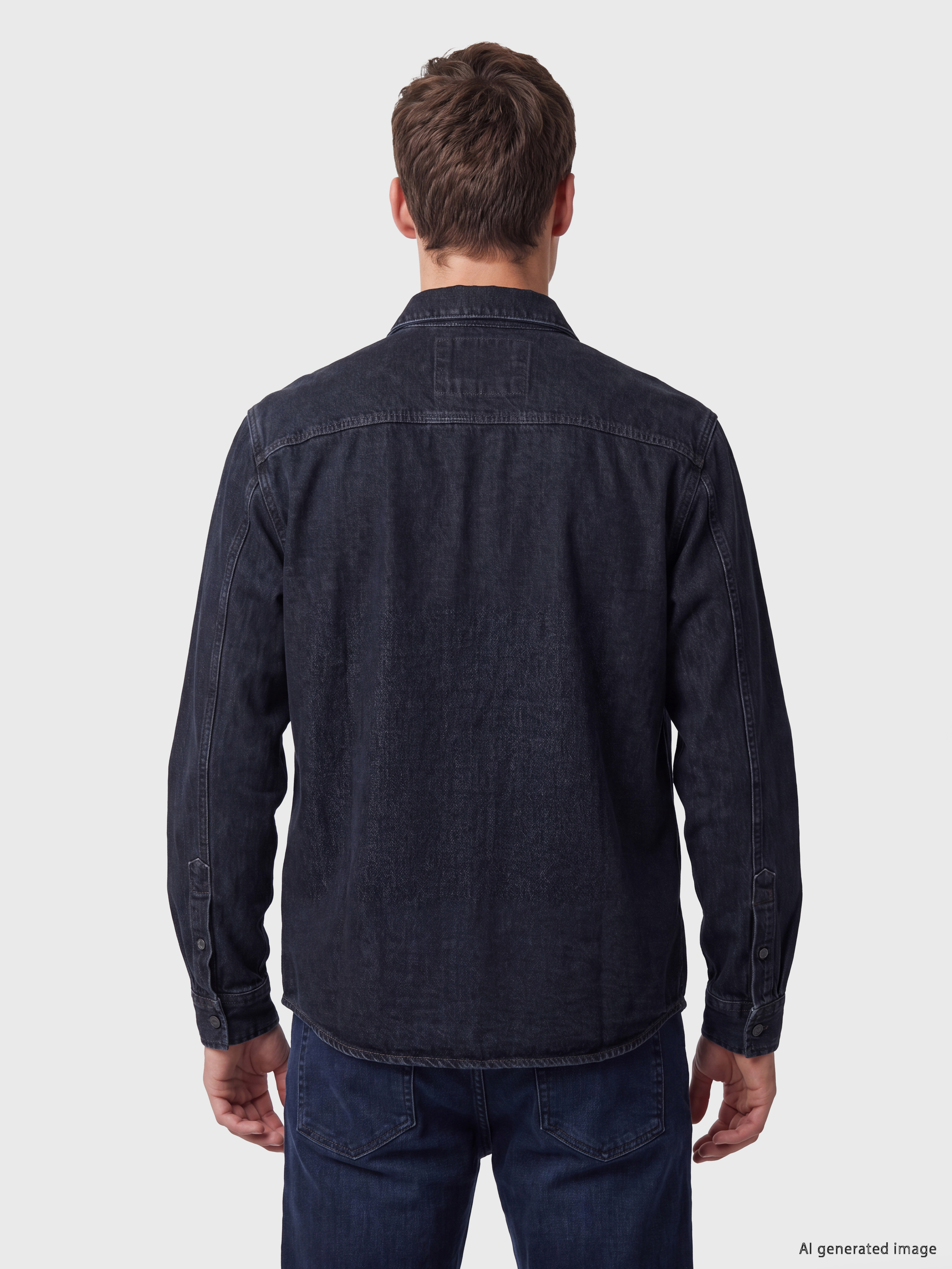 LCW Jeans Relax Fit Erkek Jean Gömlek görsel 4