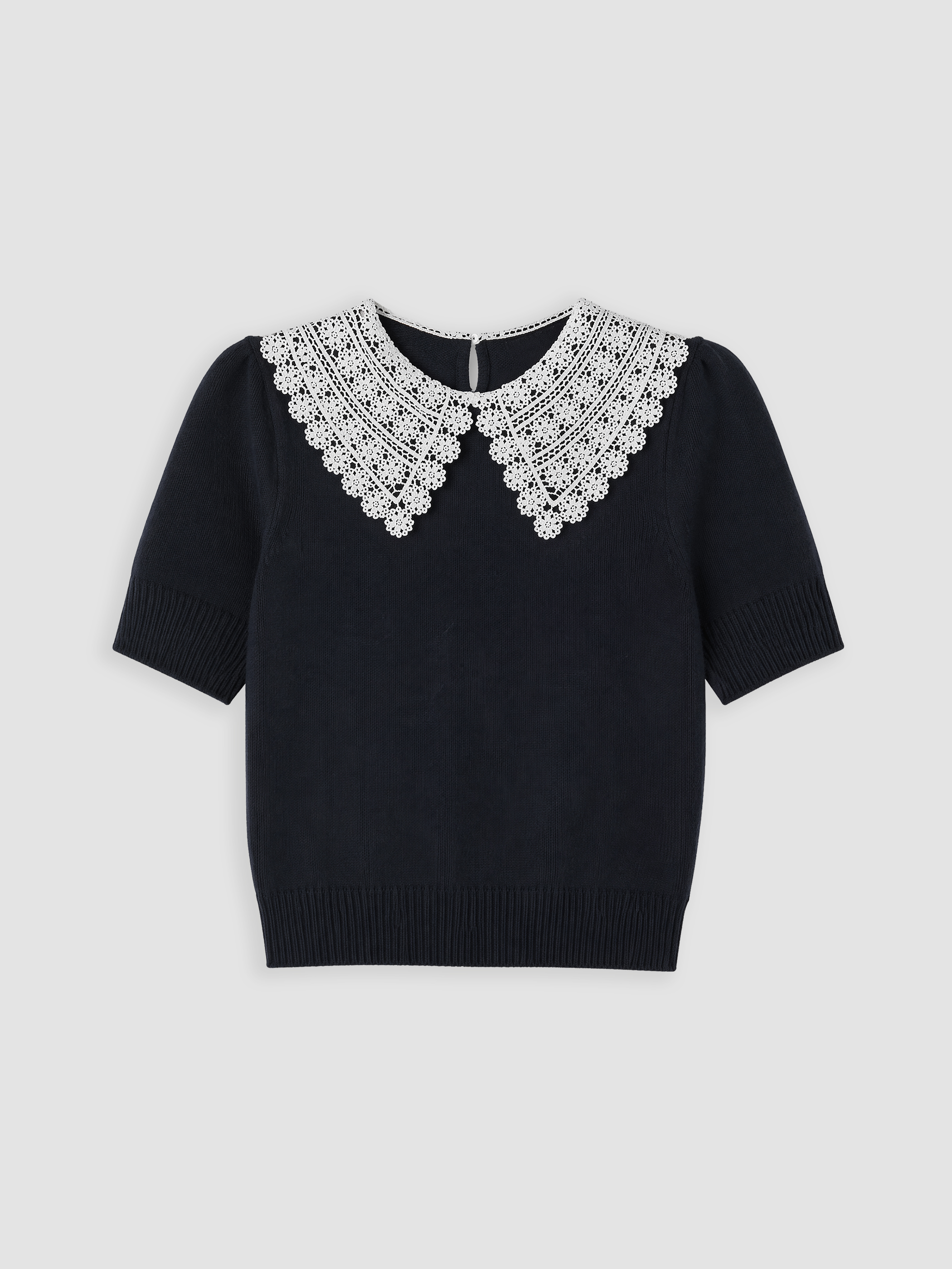 XSIDE Dantelli Bebe Yaka Kadın Triko Kazak görsel 5