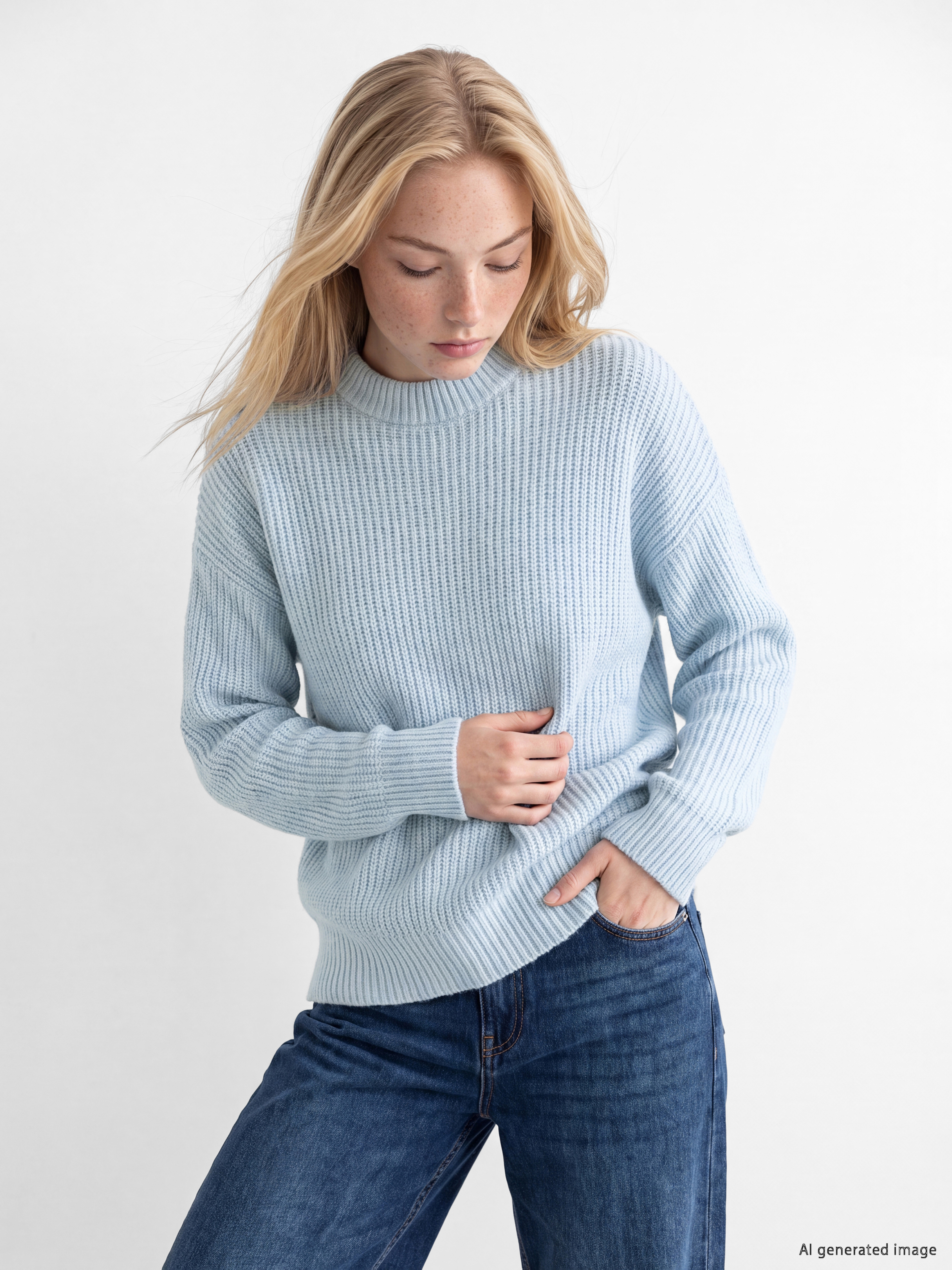 XSIDE Bisiklet Yaka Oversize Kadın Triko Kazak