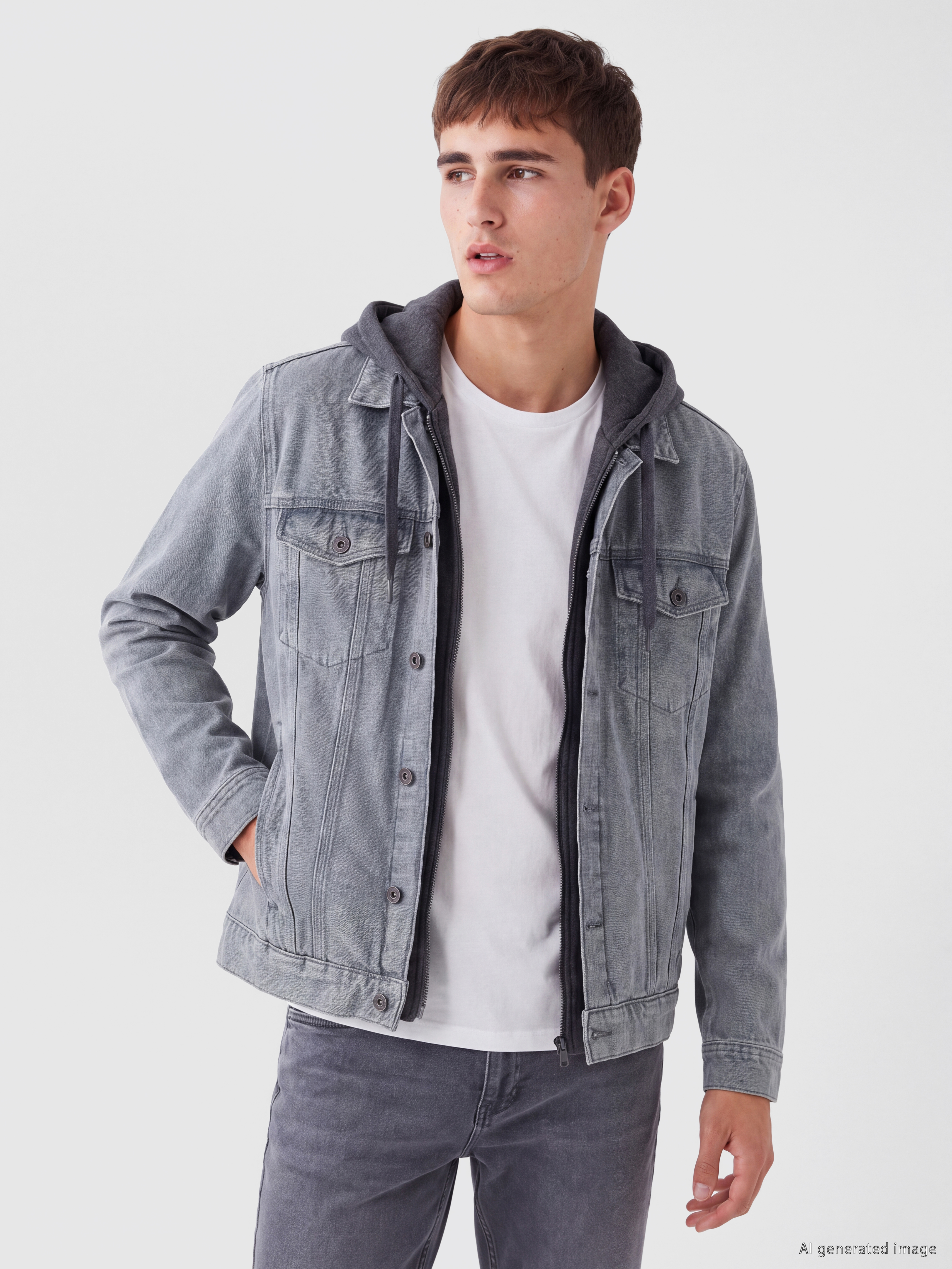 LCW Jeans Regular Fit Kapüşonlu Erkek Jean Mont