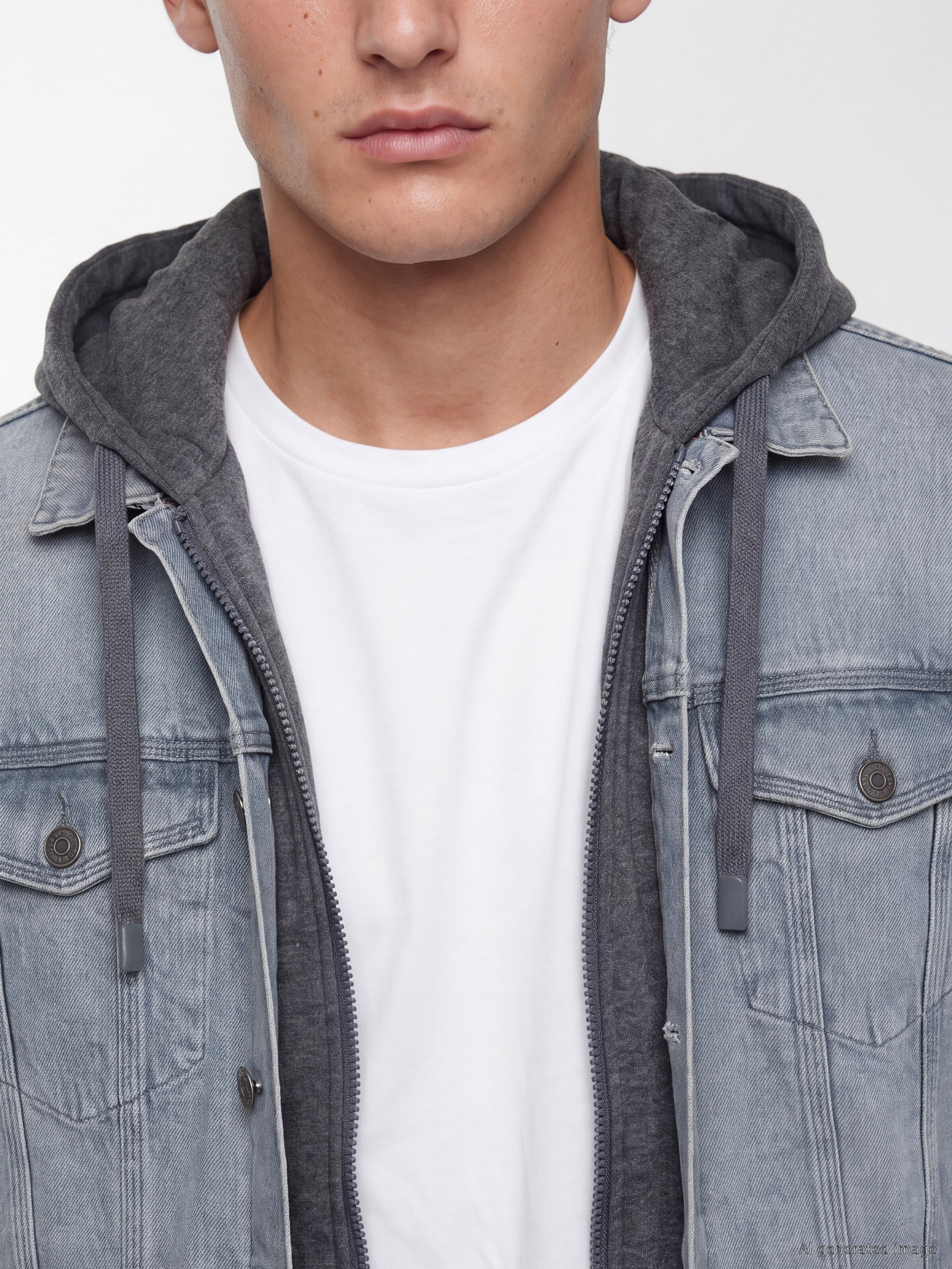 LCW Jeans Regular Fit Kapüşonlu Erkek Jean Mont görsel 3