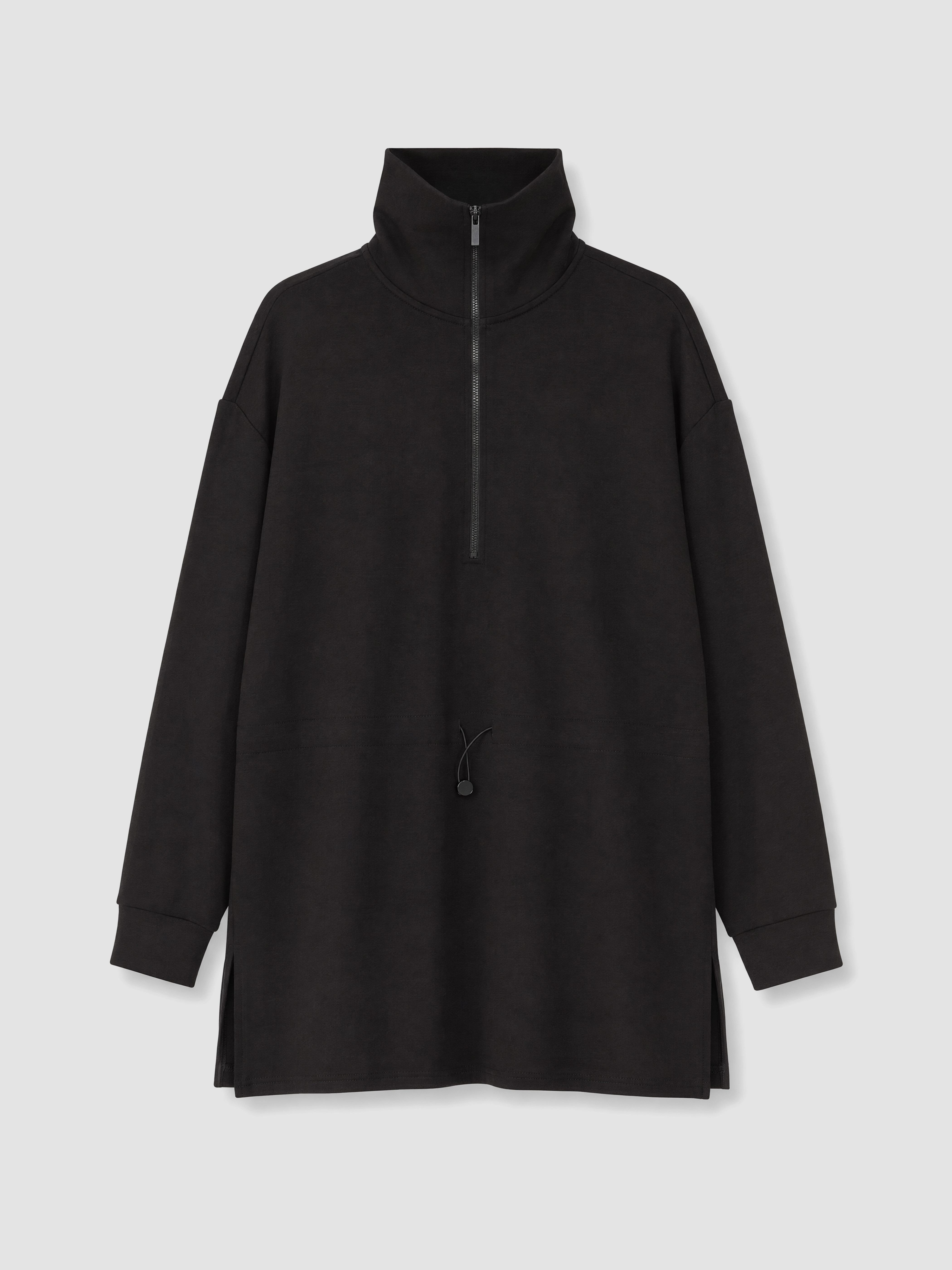 LCW Modest Dik Yaka Oversize Kadın Sweatshirt Tunik görsel 5