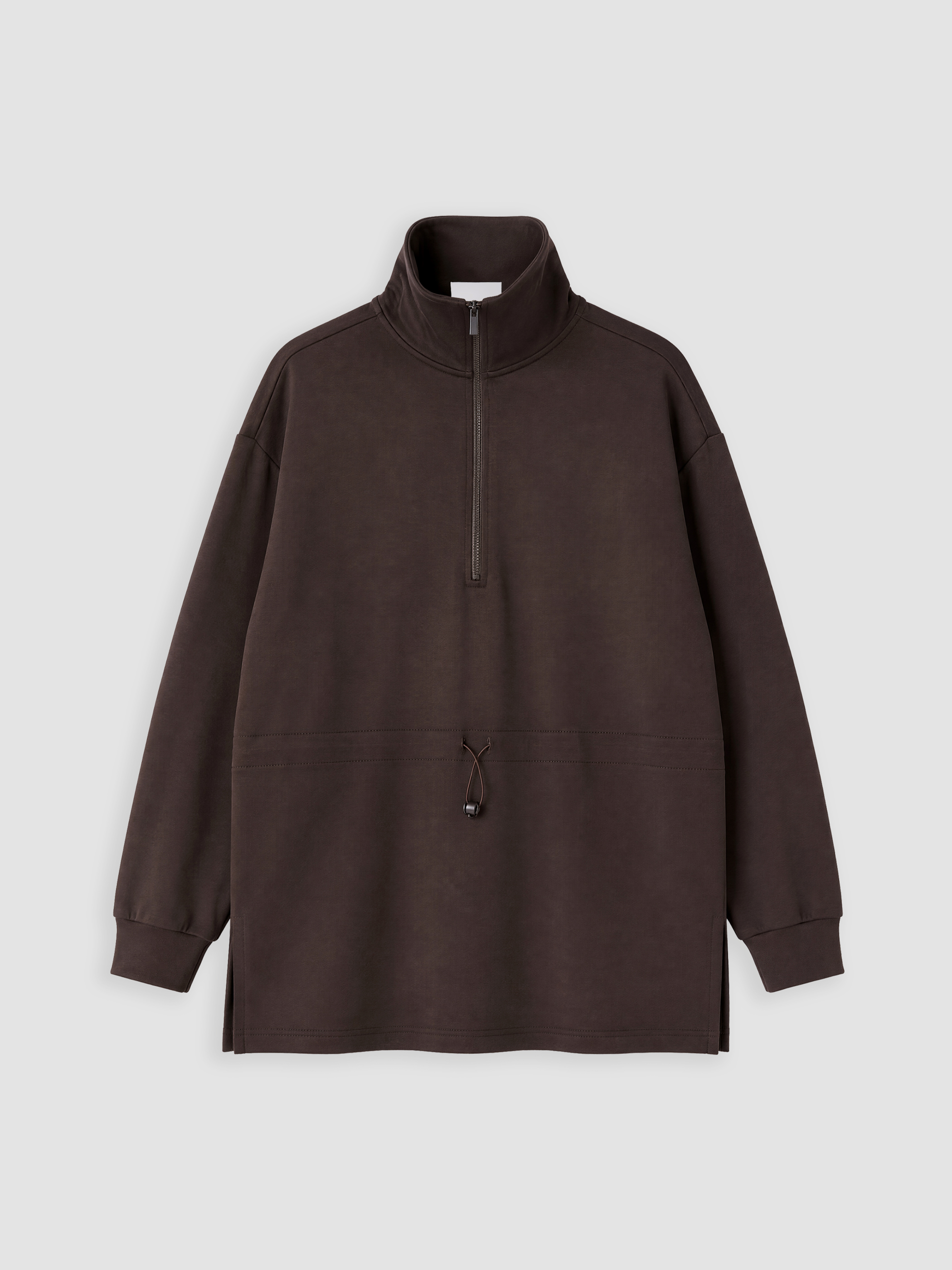 LCW Modest Dik Yaka Oversize Kadın Sweatshirt Tunik görsel 5