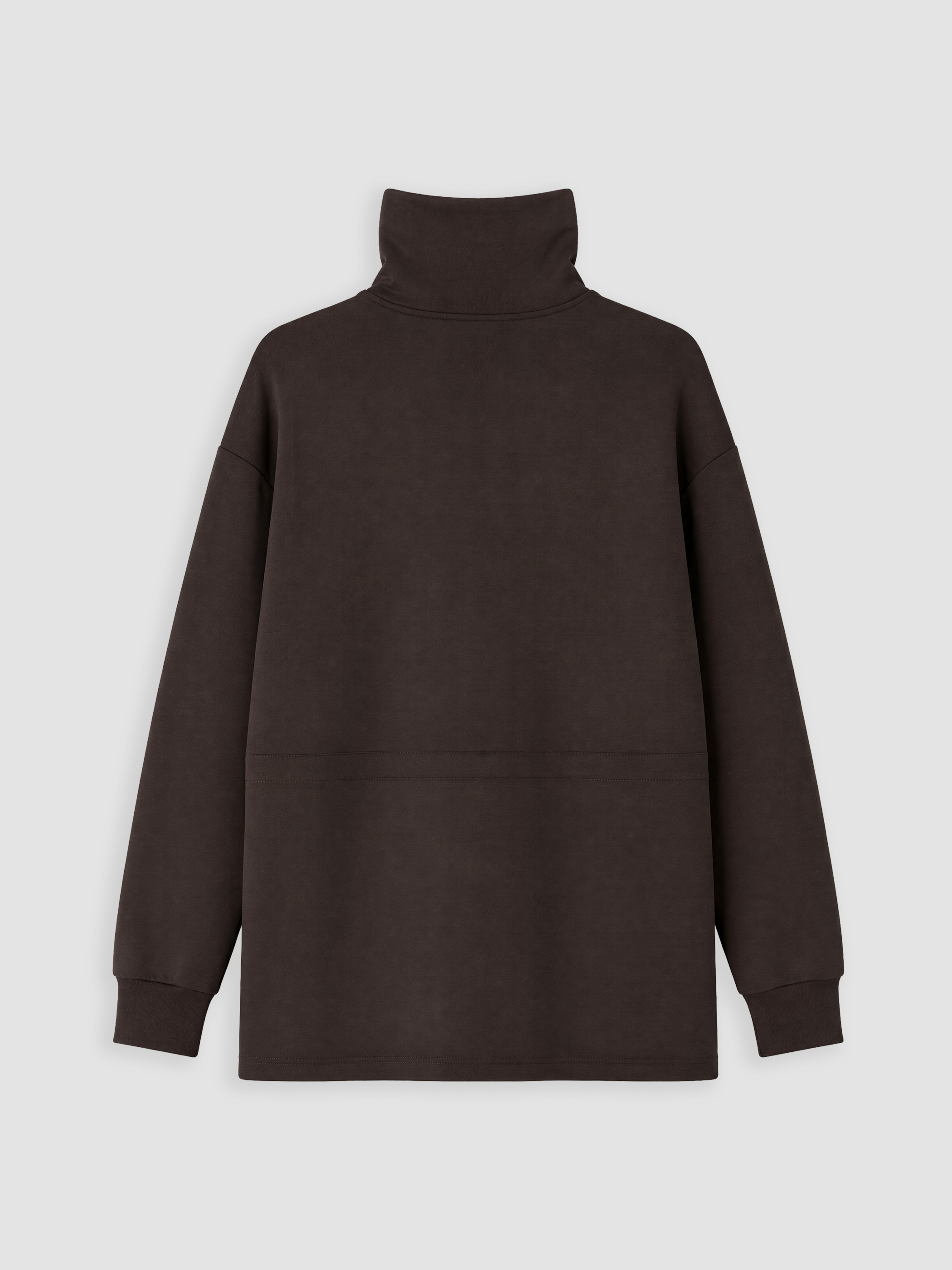 LCW Modest Dik Yaka Oversize Kadın Sweatshirt Tunik görsel 7