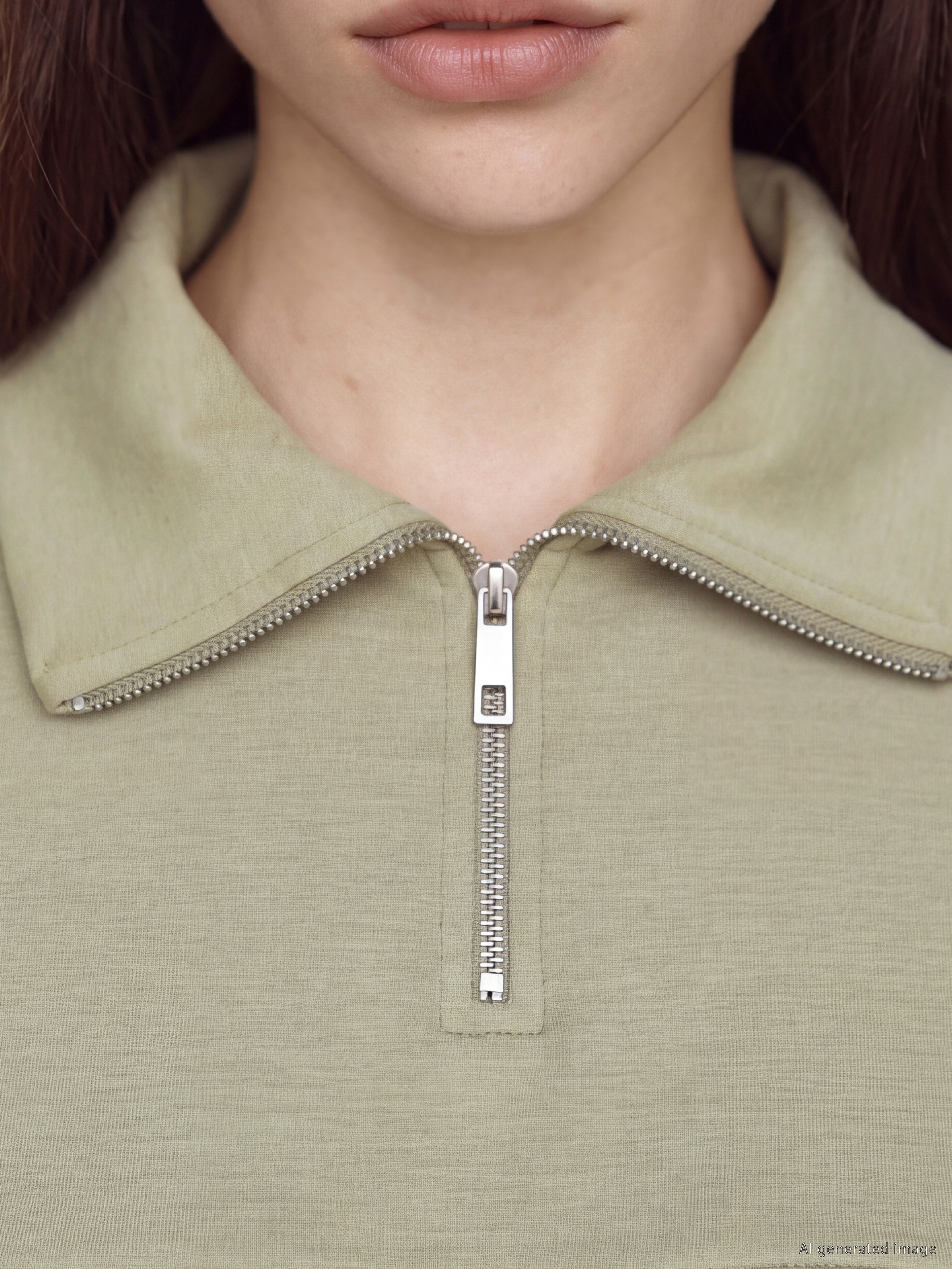 LCW Modest Soft Touch Oversize Kadın Sweatshirt Tunik görsel 3