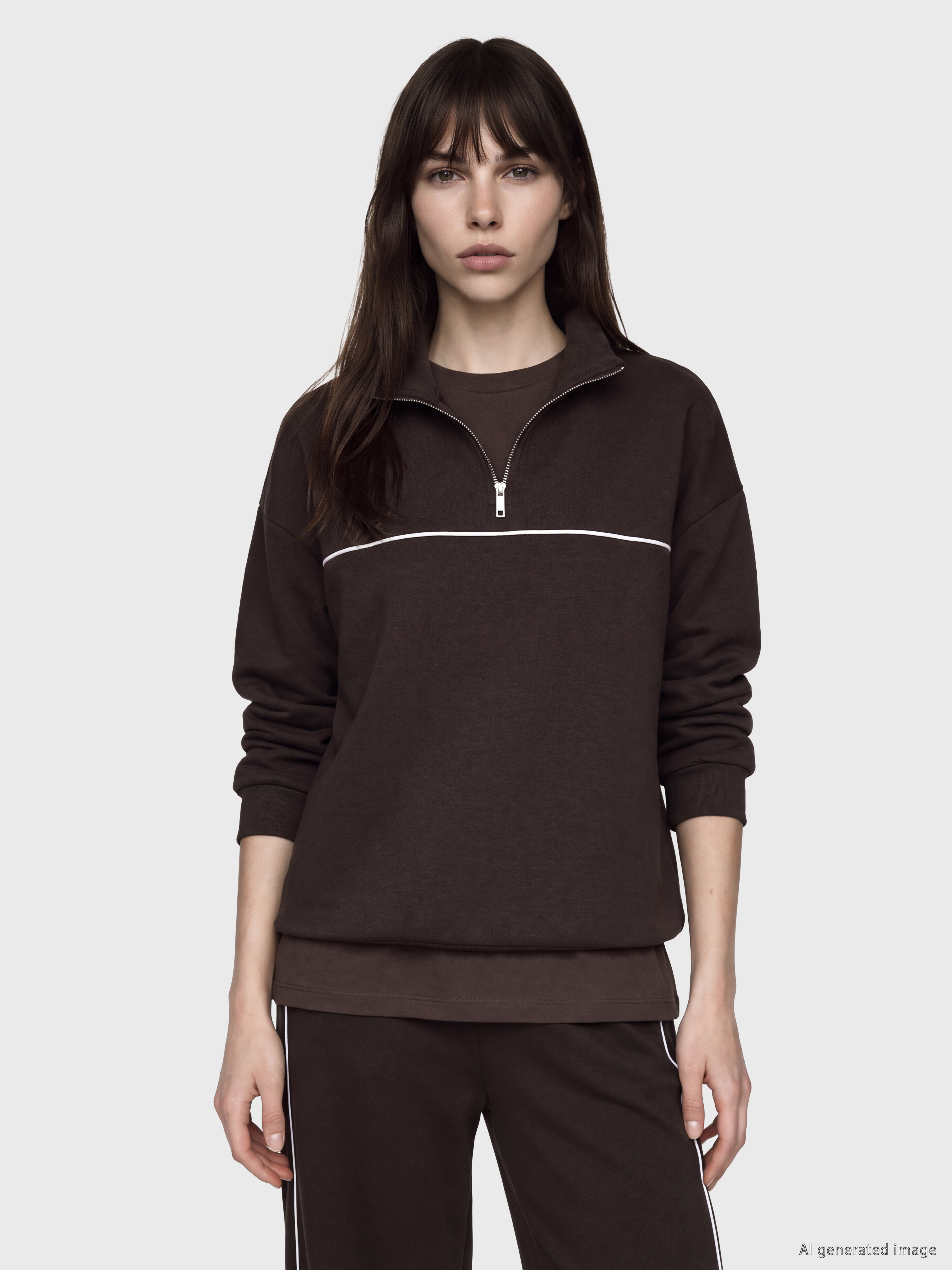 LCW Modest Soft Touch Oversize Kadın Sweatshirt Tunik