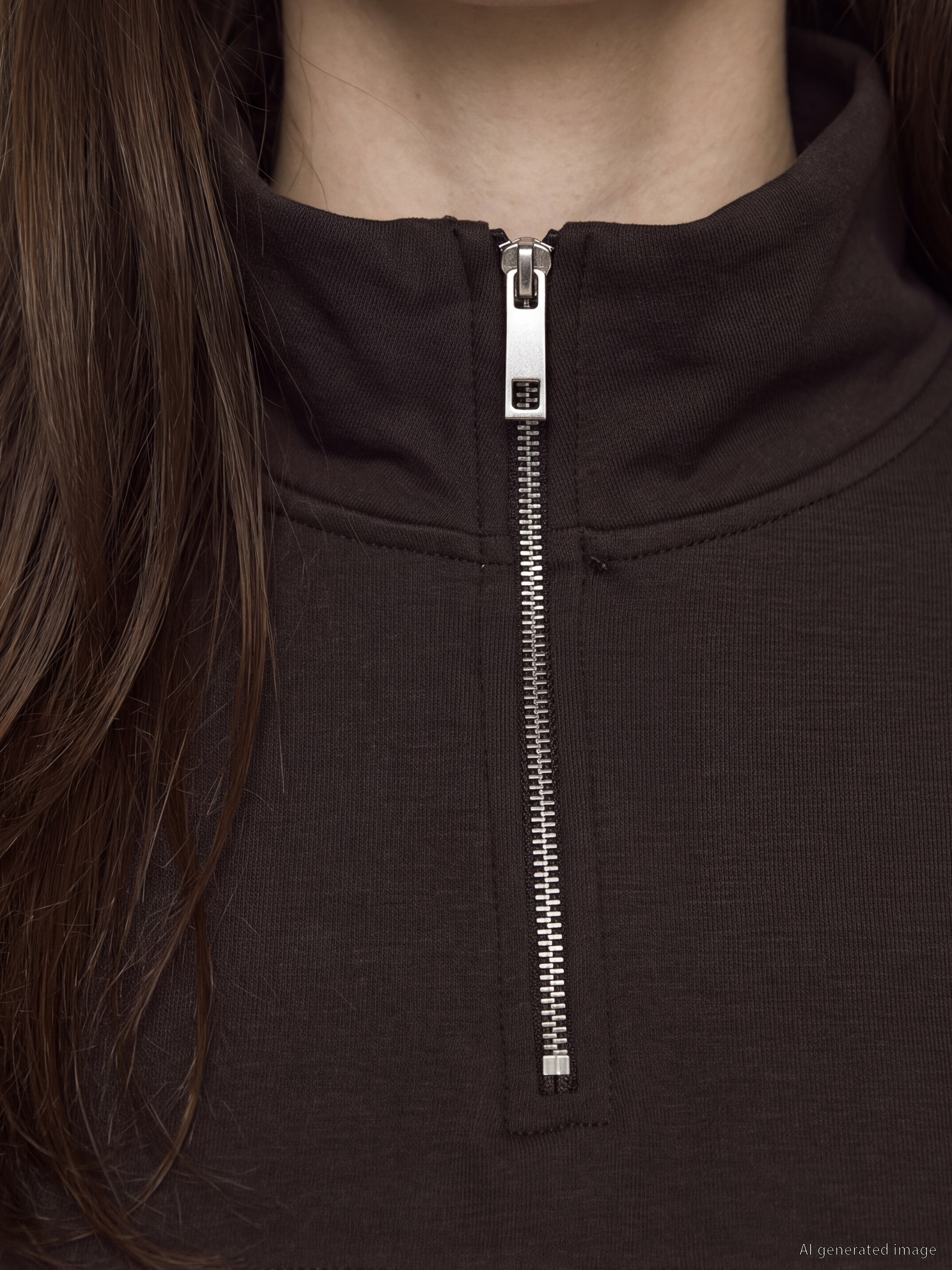LCW Modest Soft Touch Oversize Kadın Sweatshirt Tunik görsel 3