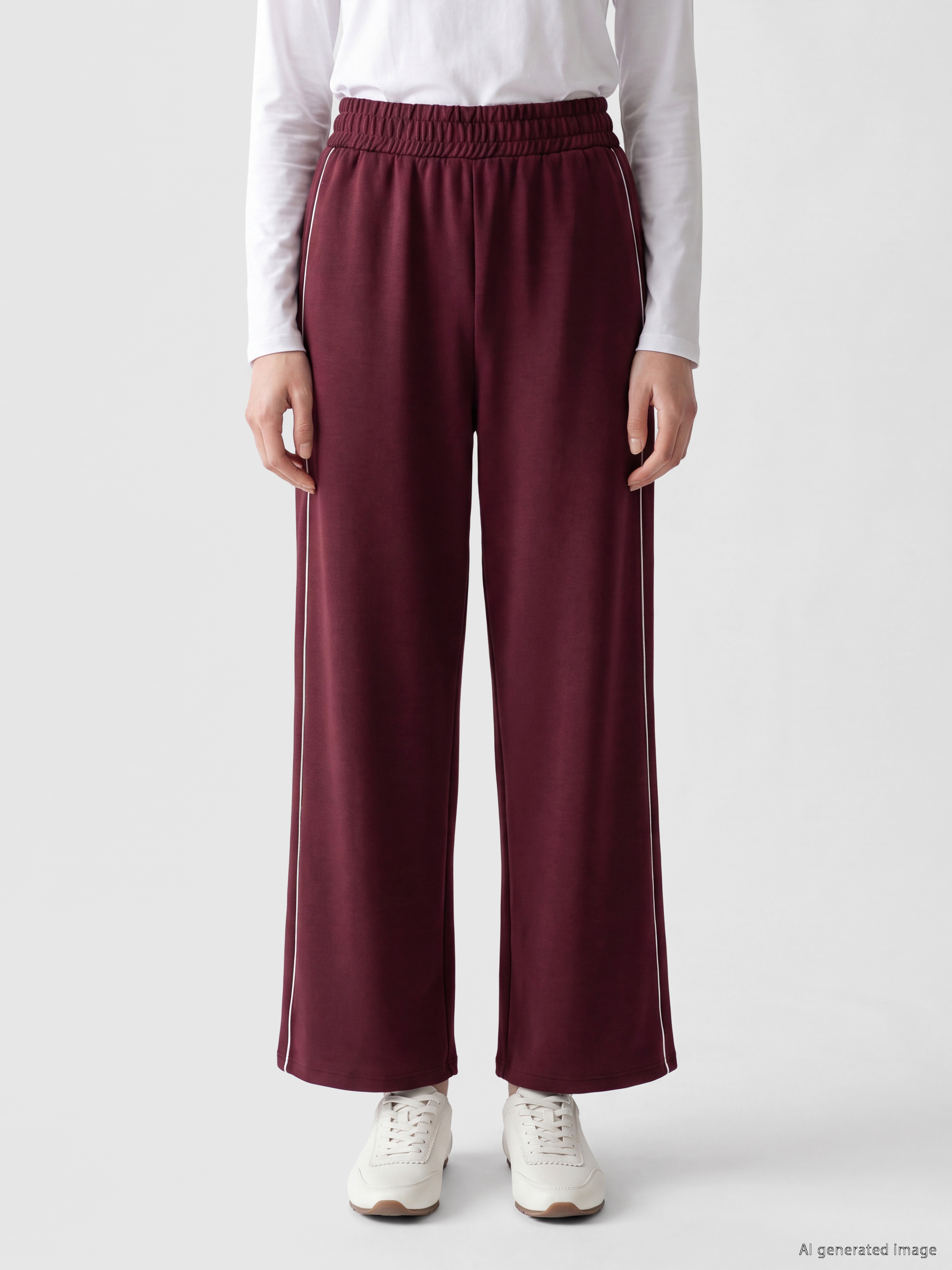 LCW Modest Şerit Detaylı Soft Touch Kadın Eşofman Altı görsel 2