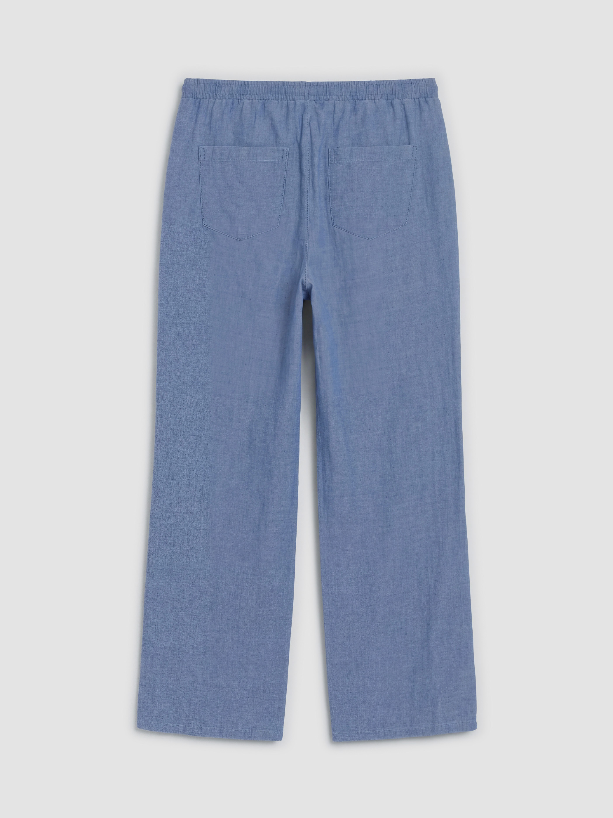 LCWAIKIKI Classic Beli Lastikli Wideleg Kadın Jean Pantolon görsel 6
