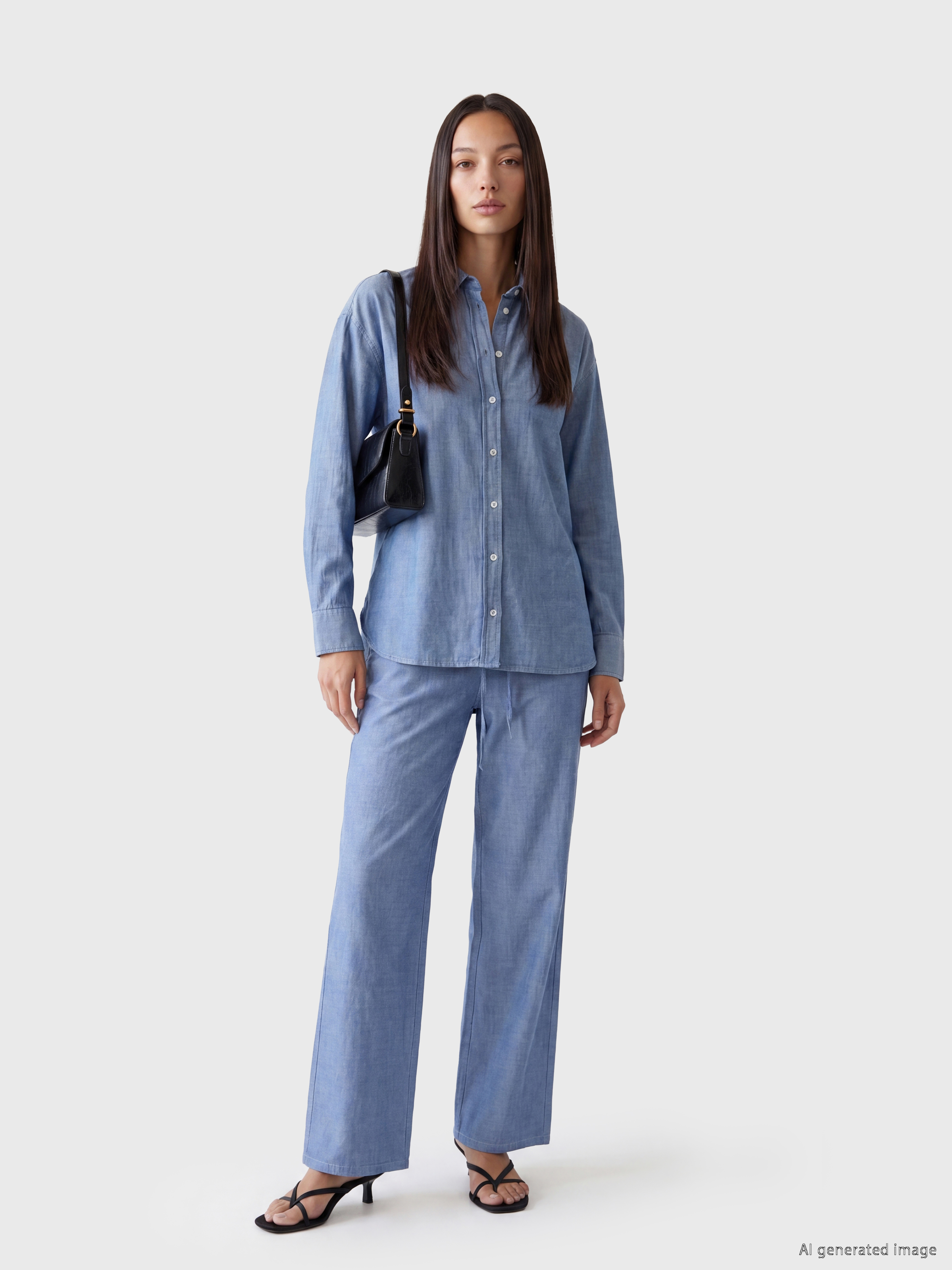 LCWAIKIKI Classic Beli Lastikli Wideleg Kadın Jean Pantolon